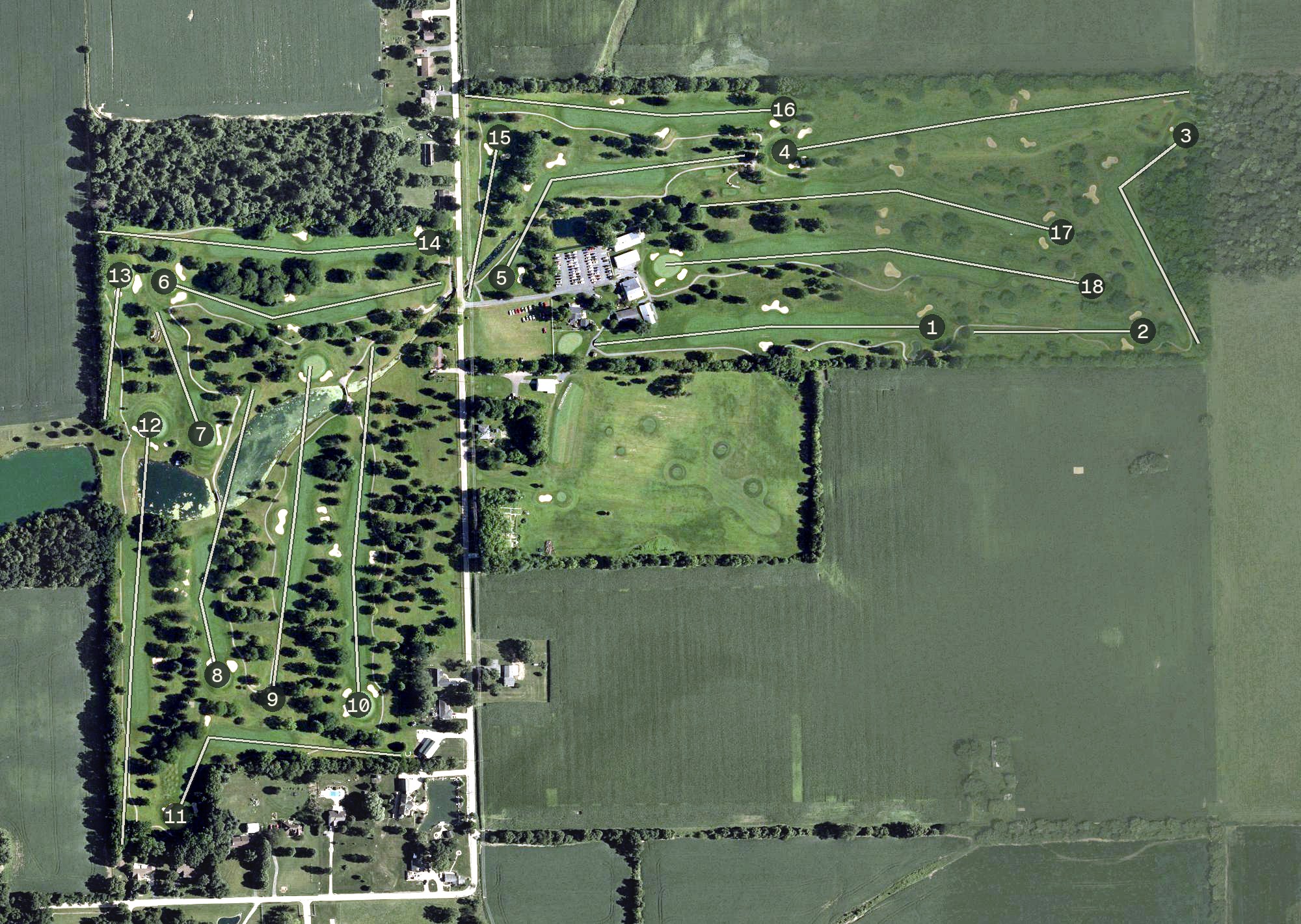 Aerial view of Homestead Golf Course, OH