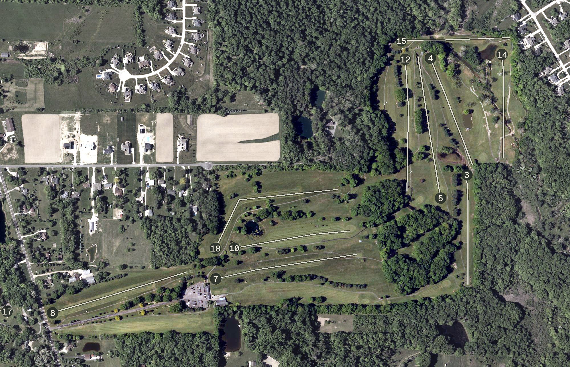 Aerial view of Ironwood Golf Course, OH