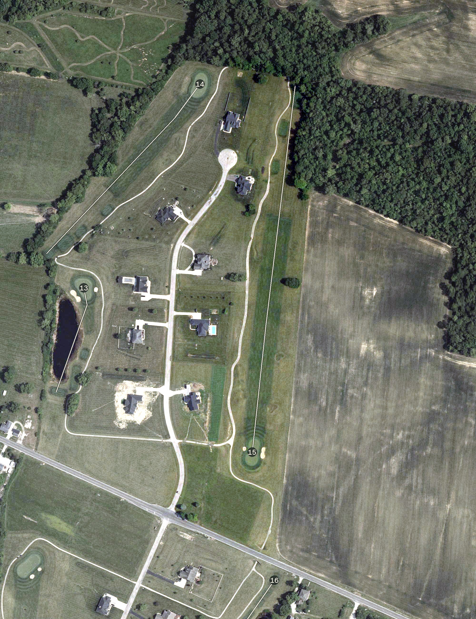 Aerial view of Jasper Hills Golf Club, OH