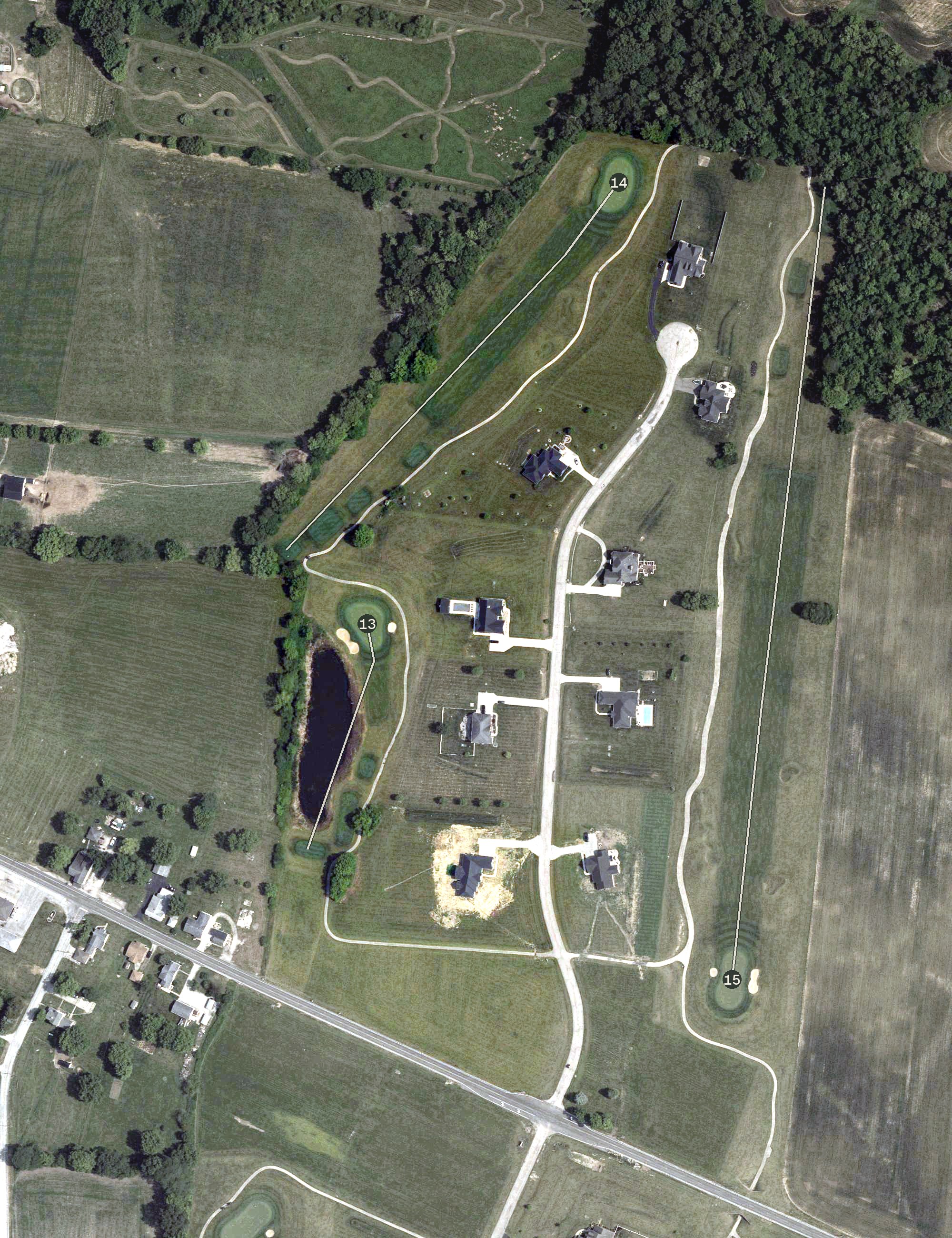 Aerial view of Jasper Hills Golf Club, OH