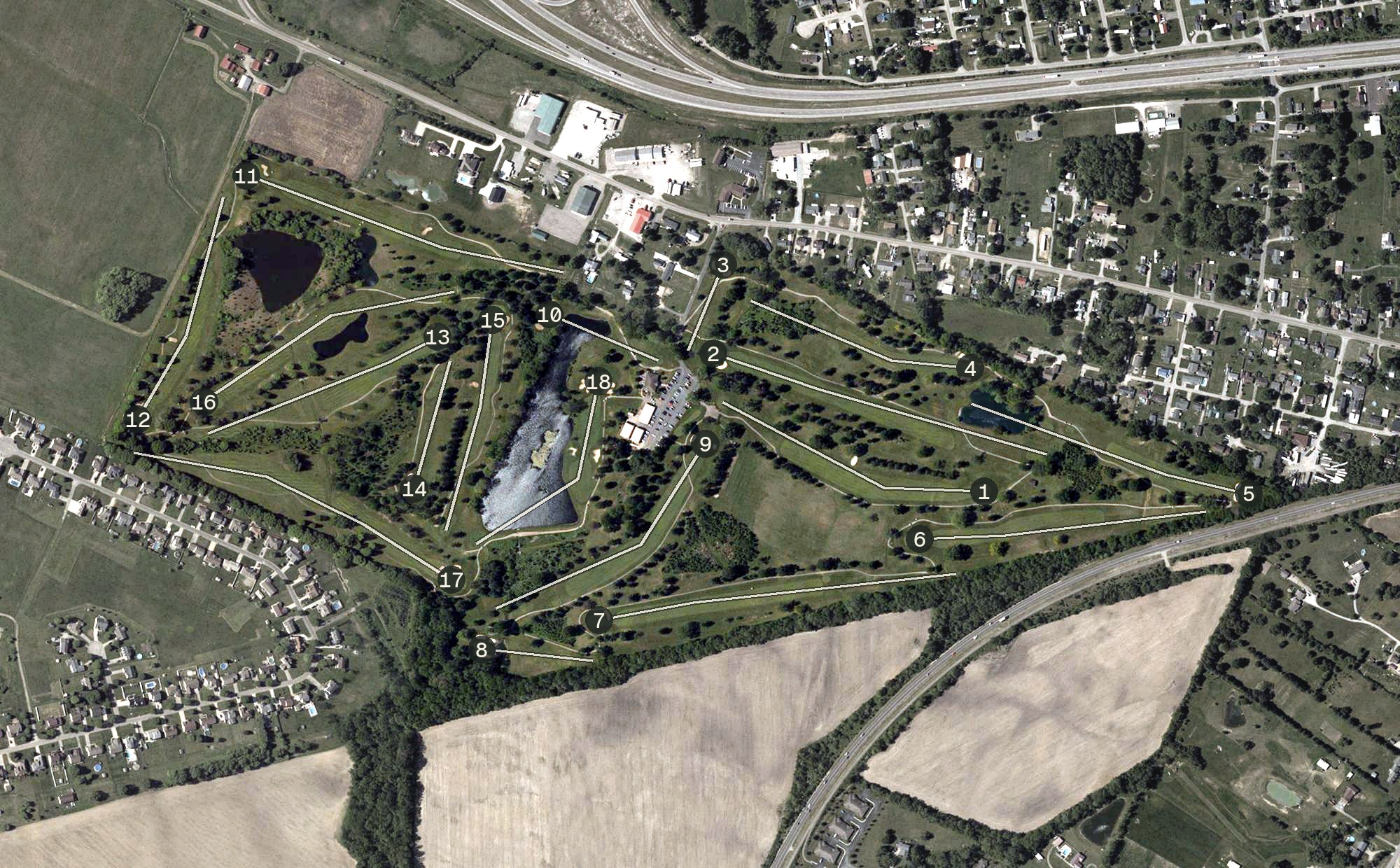 Aerial view of Jaycee Golf Course, OH