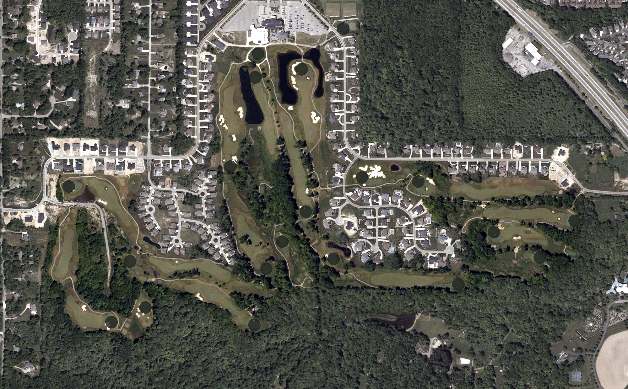 Aerial view of Kensington Golf Club, OH