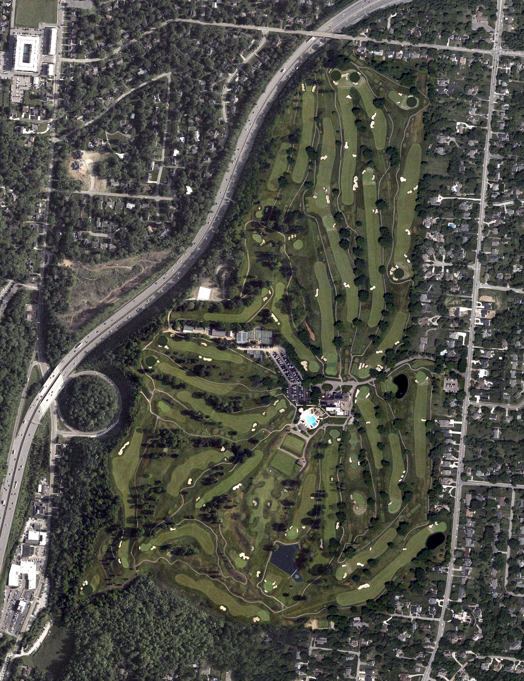 Aerial view of Kenwood Country Club, OH