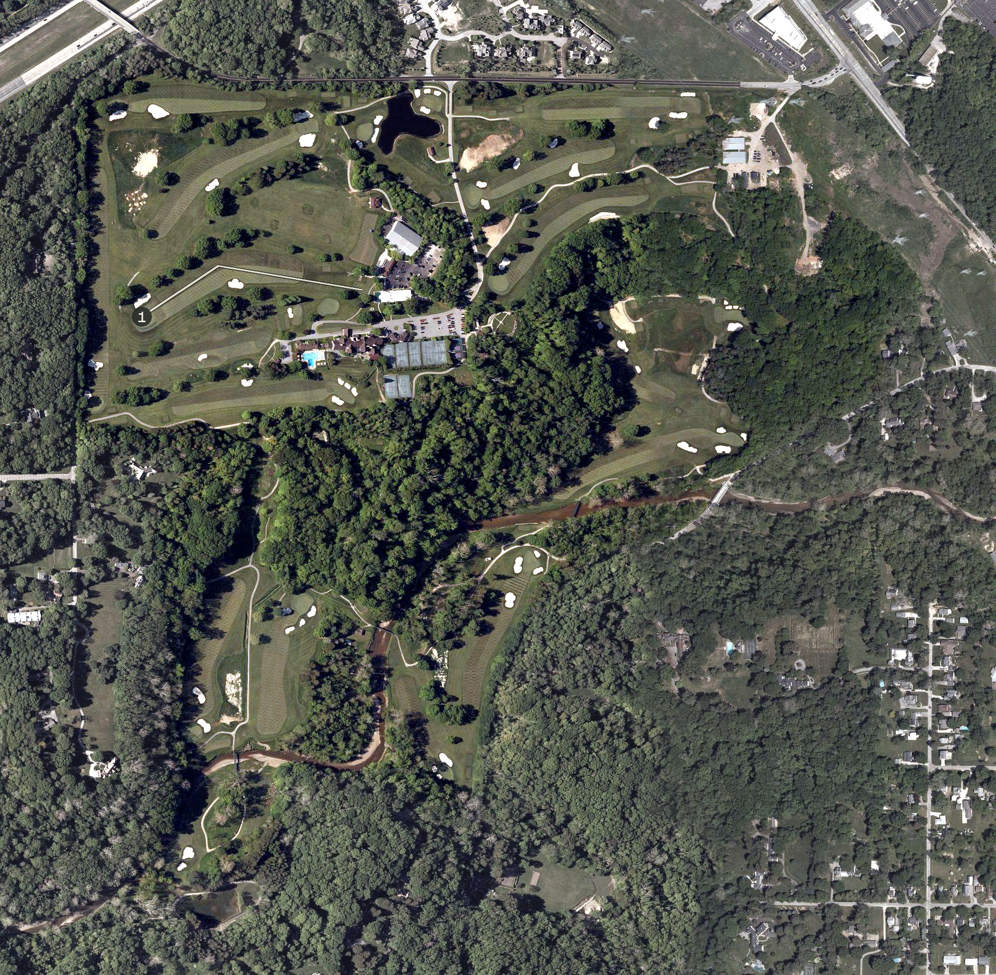 Aerial view of Kirtland Country Club, OH