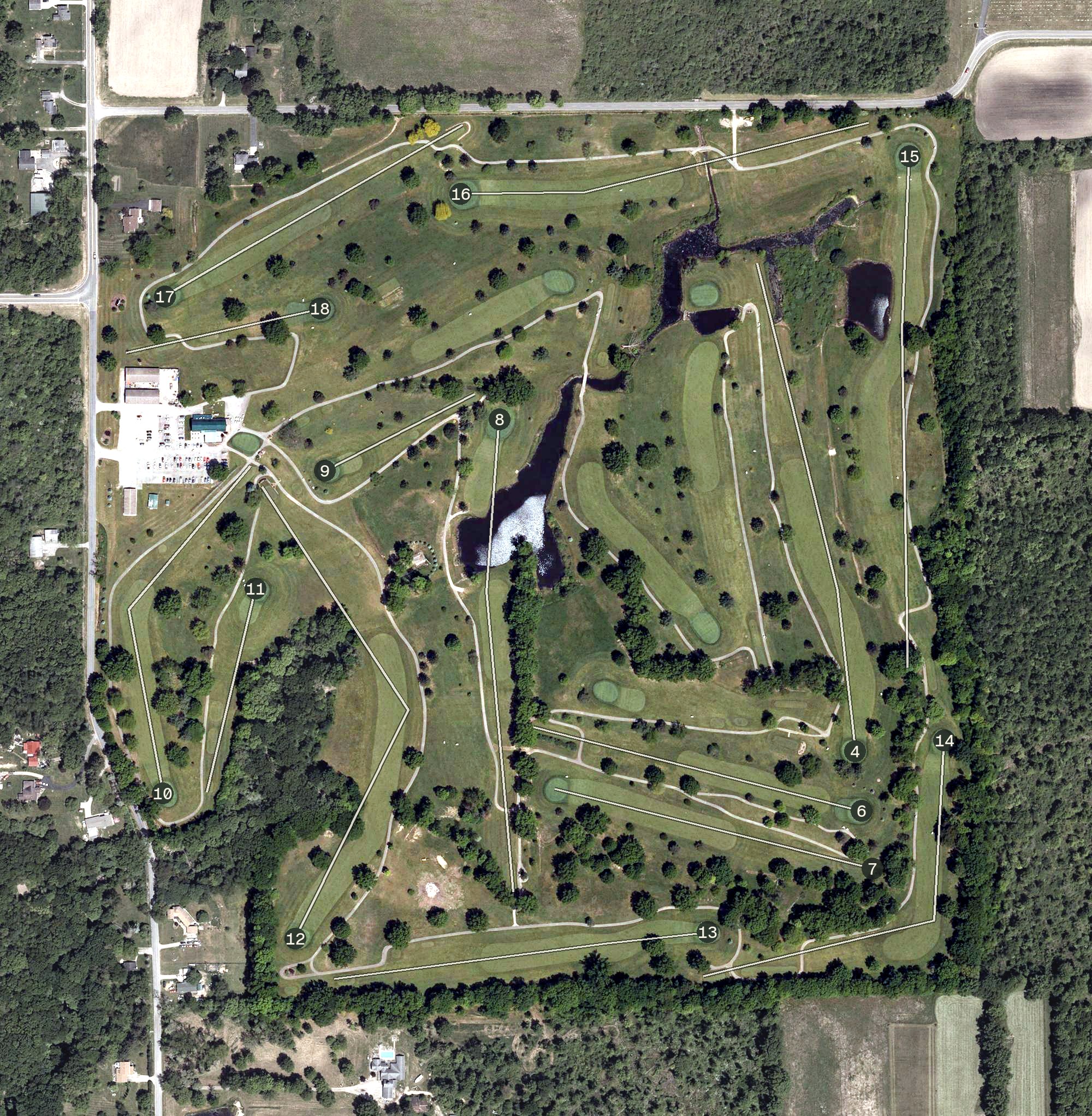 Aerial view of Knoll Run Golf Course, OH