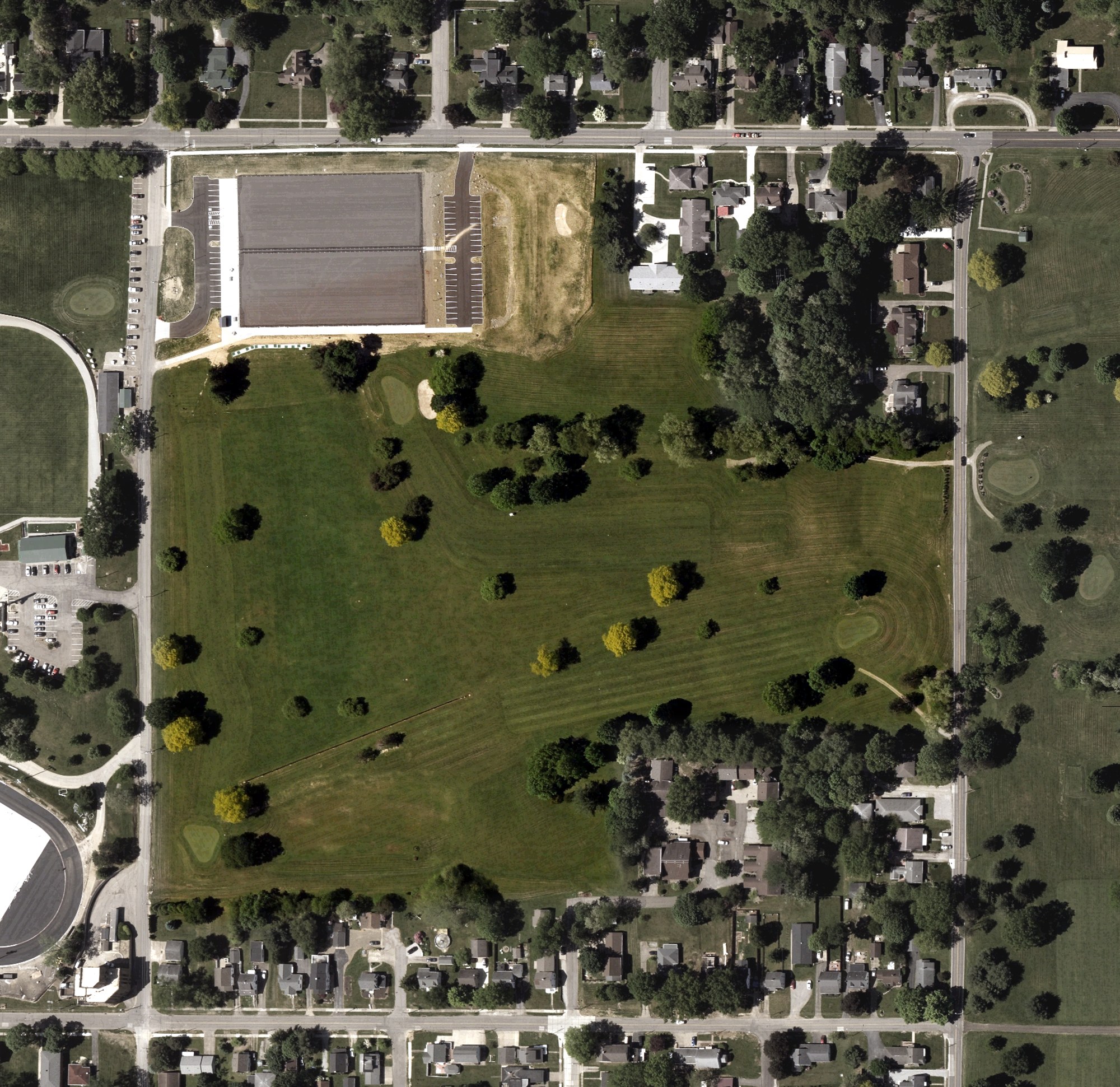 Aerial view of L.C. Boles Golf Course Holes 1-2,9, OH