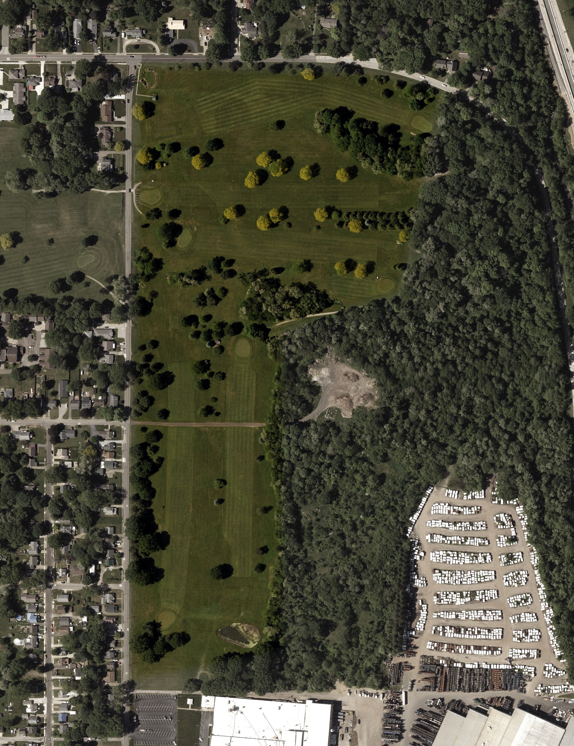 Aerial view of L.C. Boles Golf Course Holes 3-8, OH
