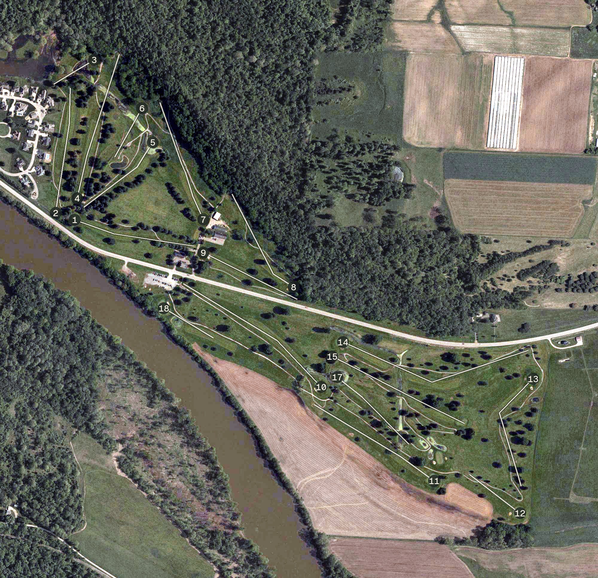 Aerial view of Lakeside Golf Course, OH