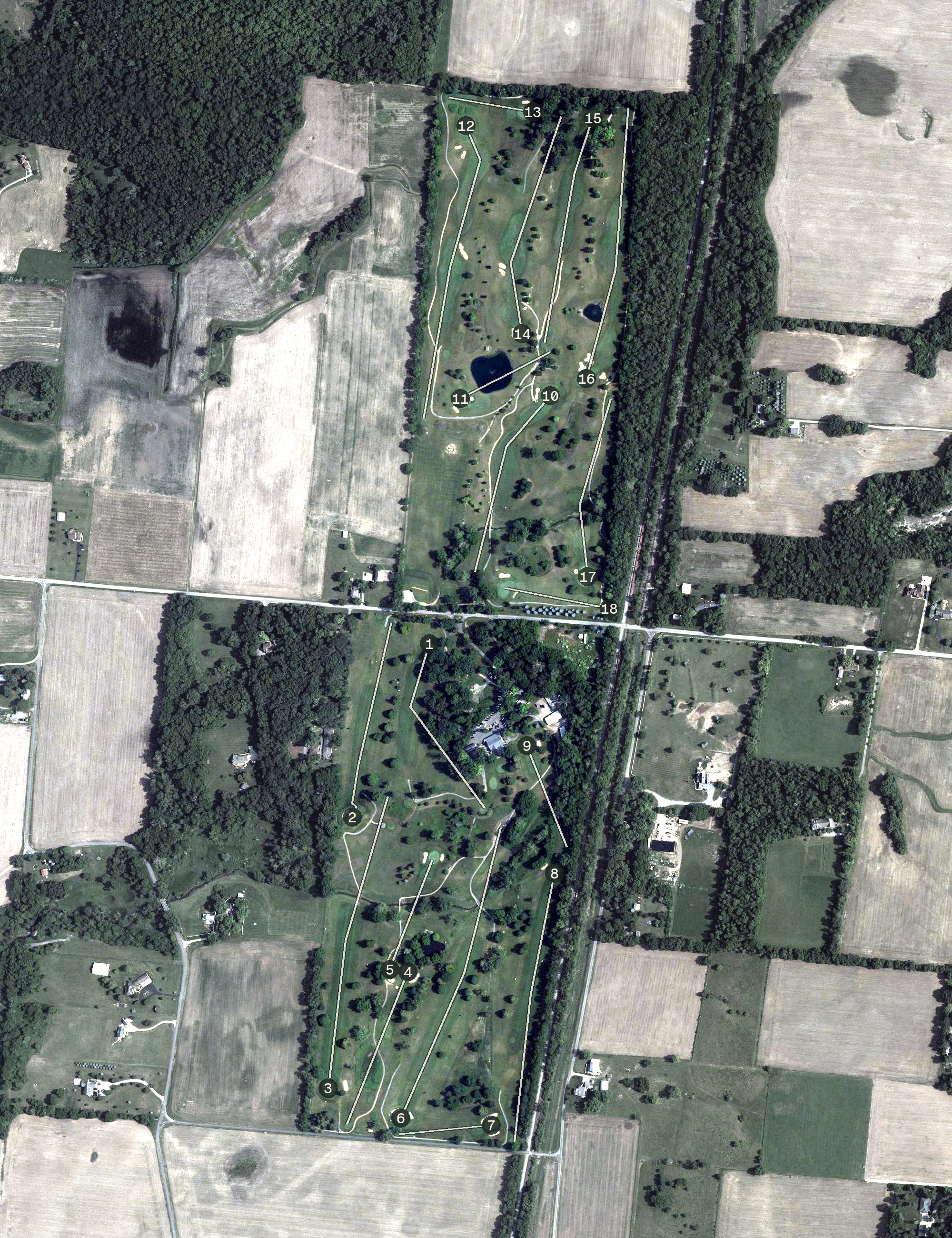 Aerial view of Liberty Hills Golf Club, OH