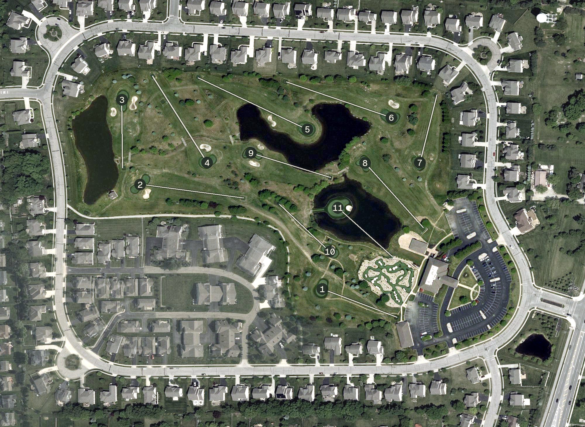 Aerial view of Little Bear Golf Club, OH