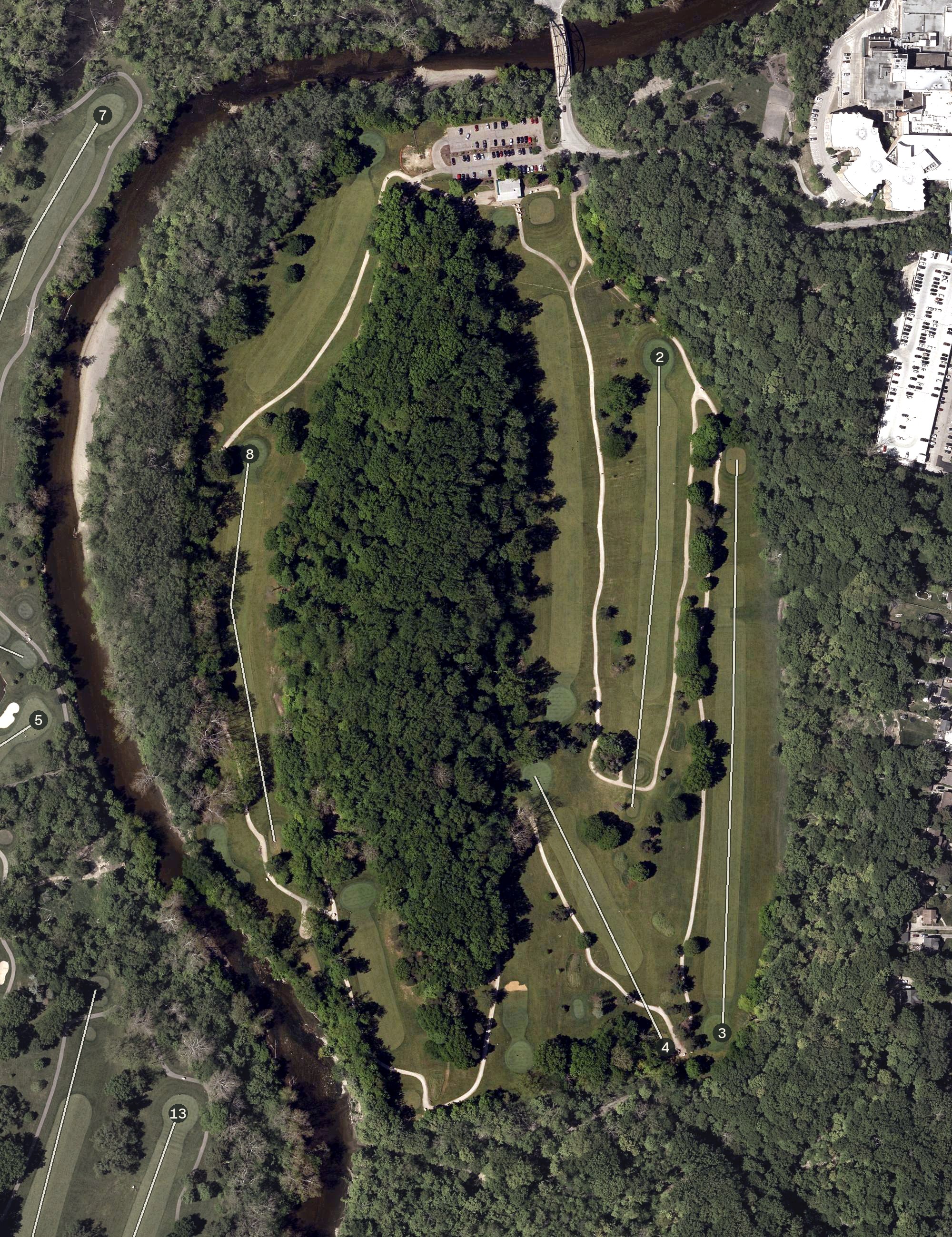 Aerial view of Little Met Golf Course, OH