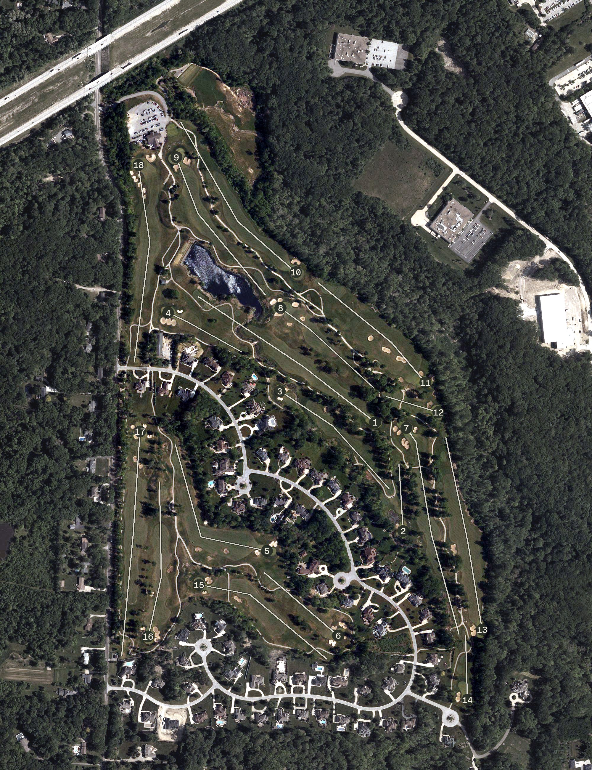 Aerial view of Little Mountain Country Club, OH