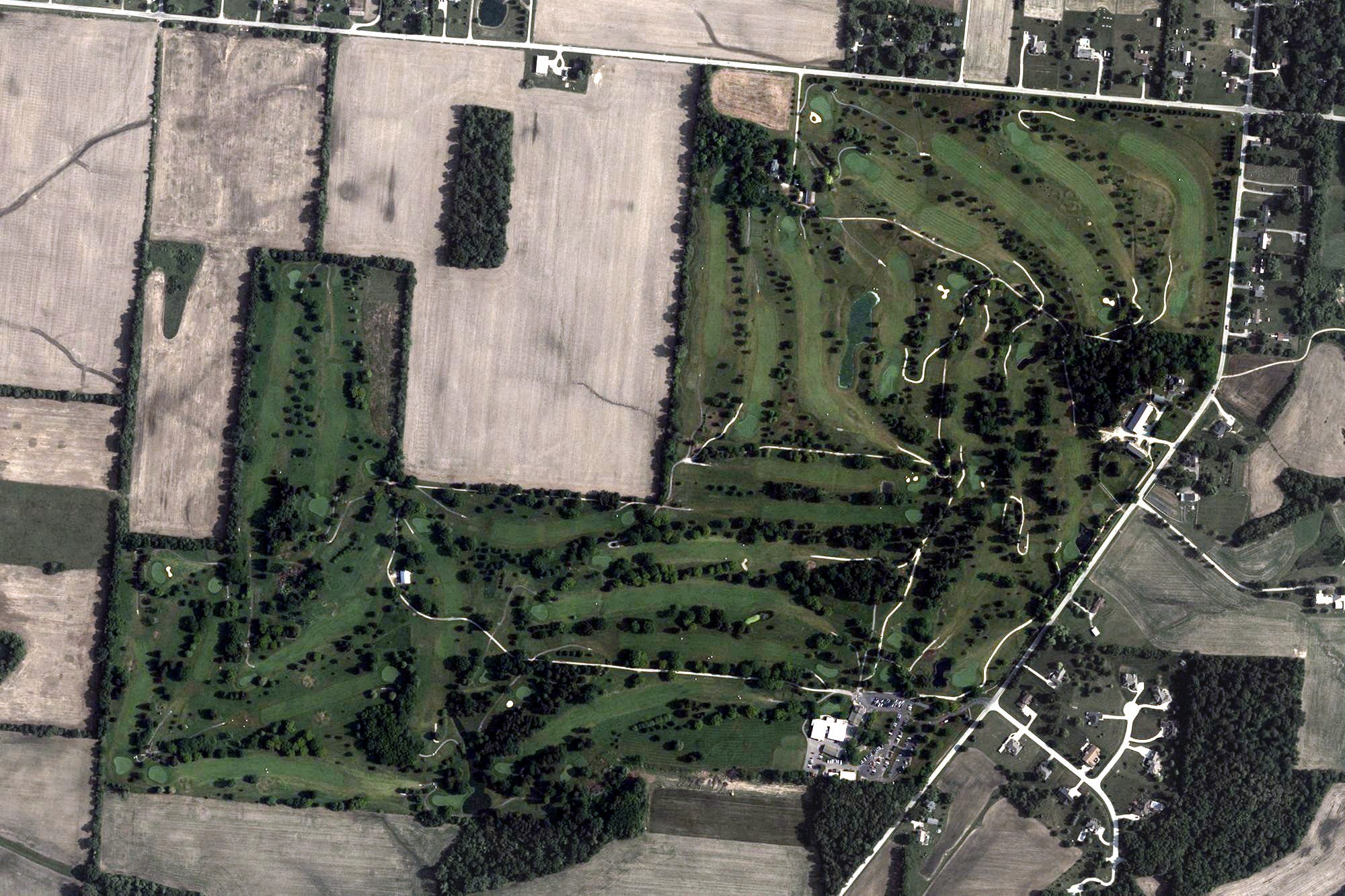 Aerial view of Locust Hills Golf Course, OH