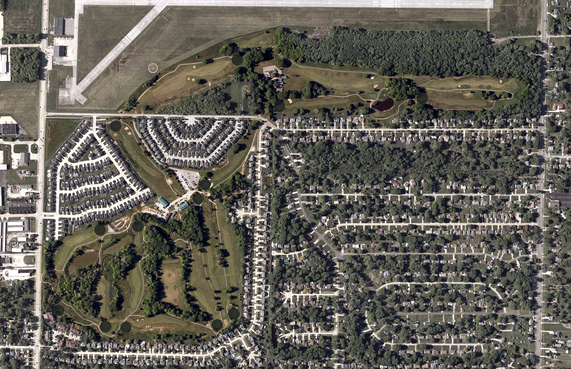 Aerial view of Lost Nation Golf Course, OH