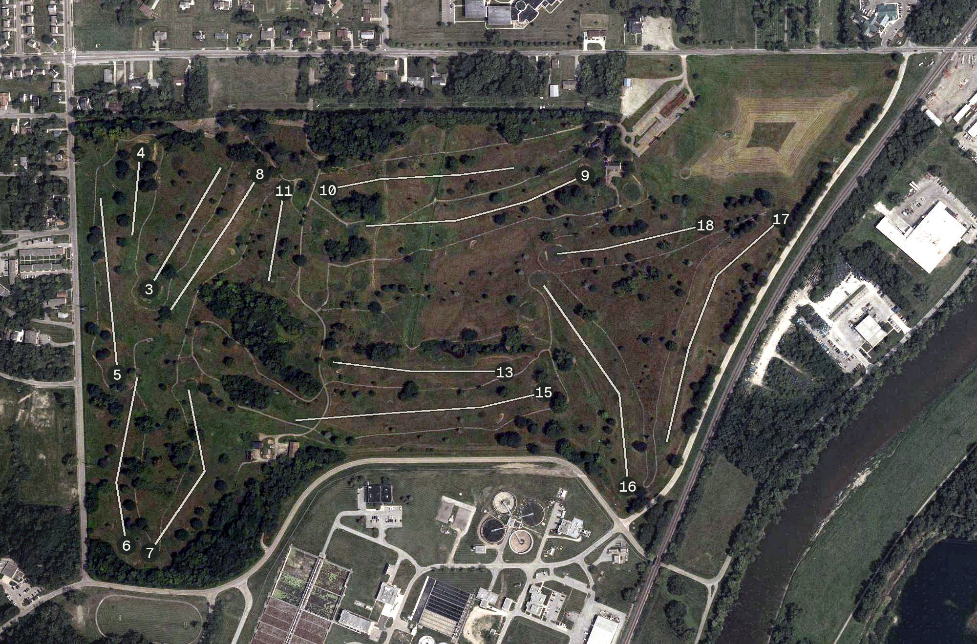 Aerial view of Madden Golf Course, OH