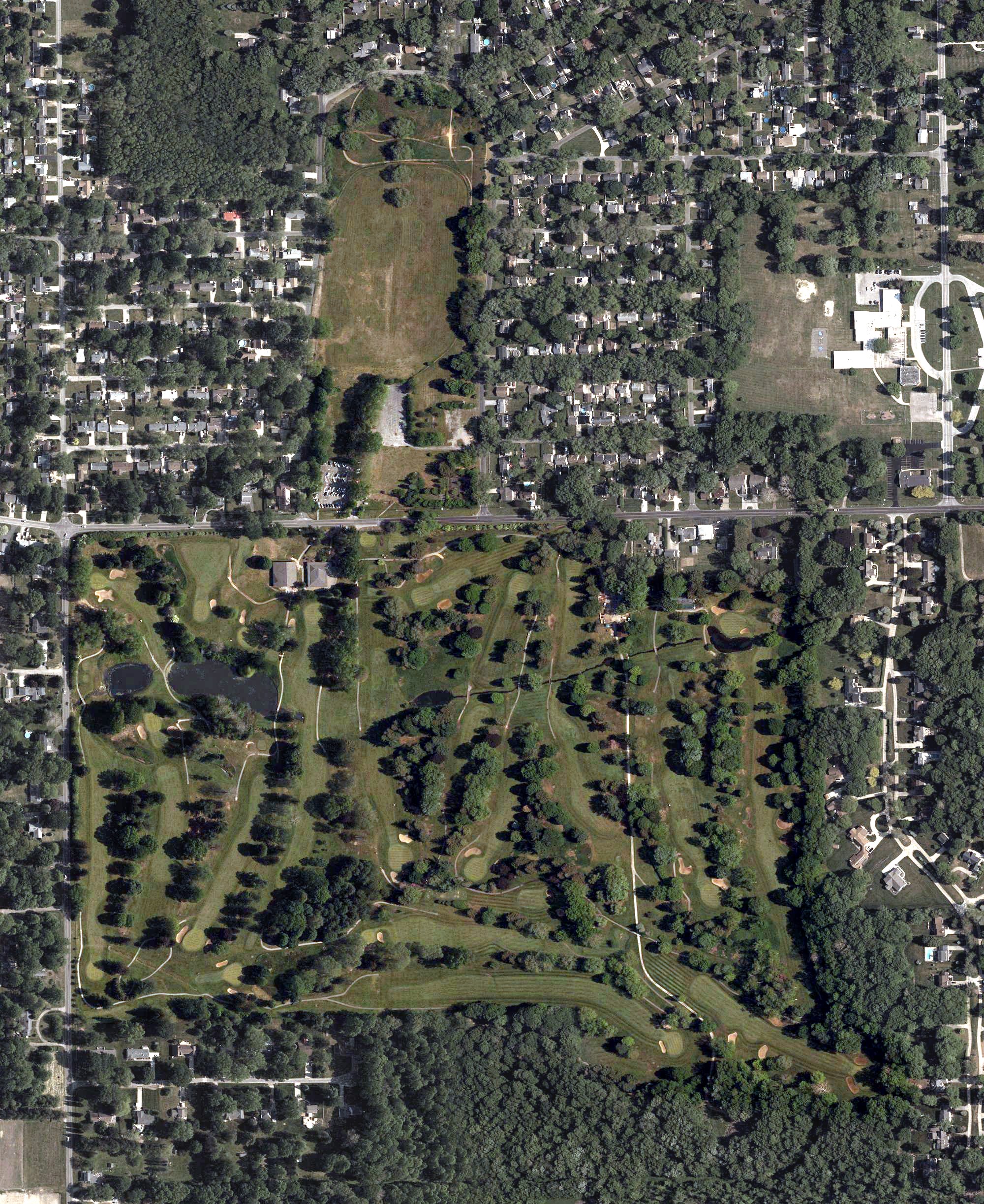 Aerial view of Madison Country Club, OH