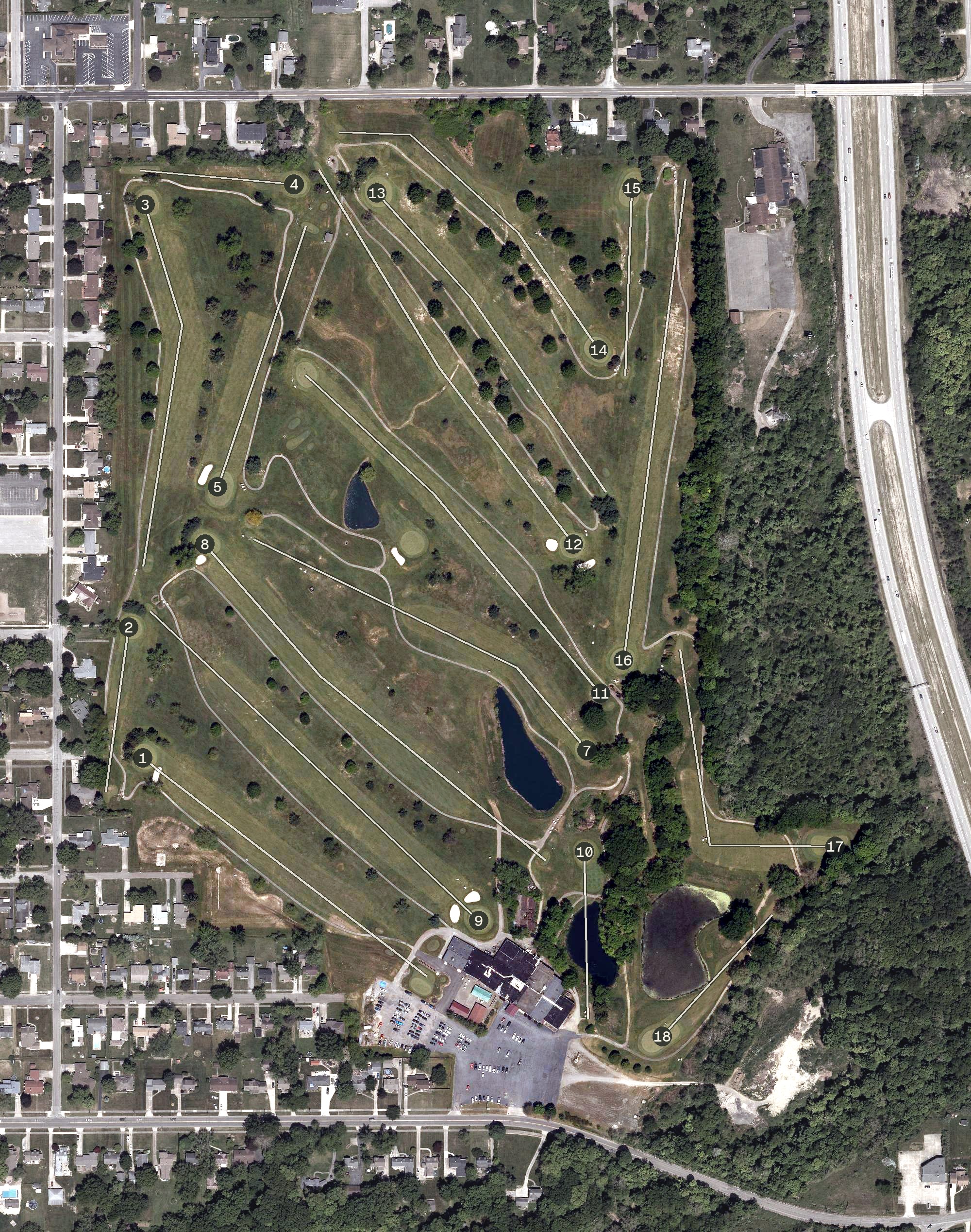 Aerial view of Mahoning Country Club, OH