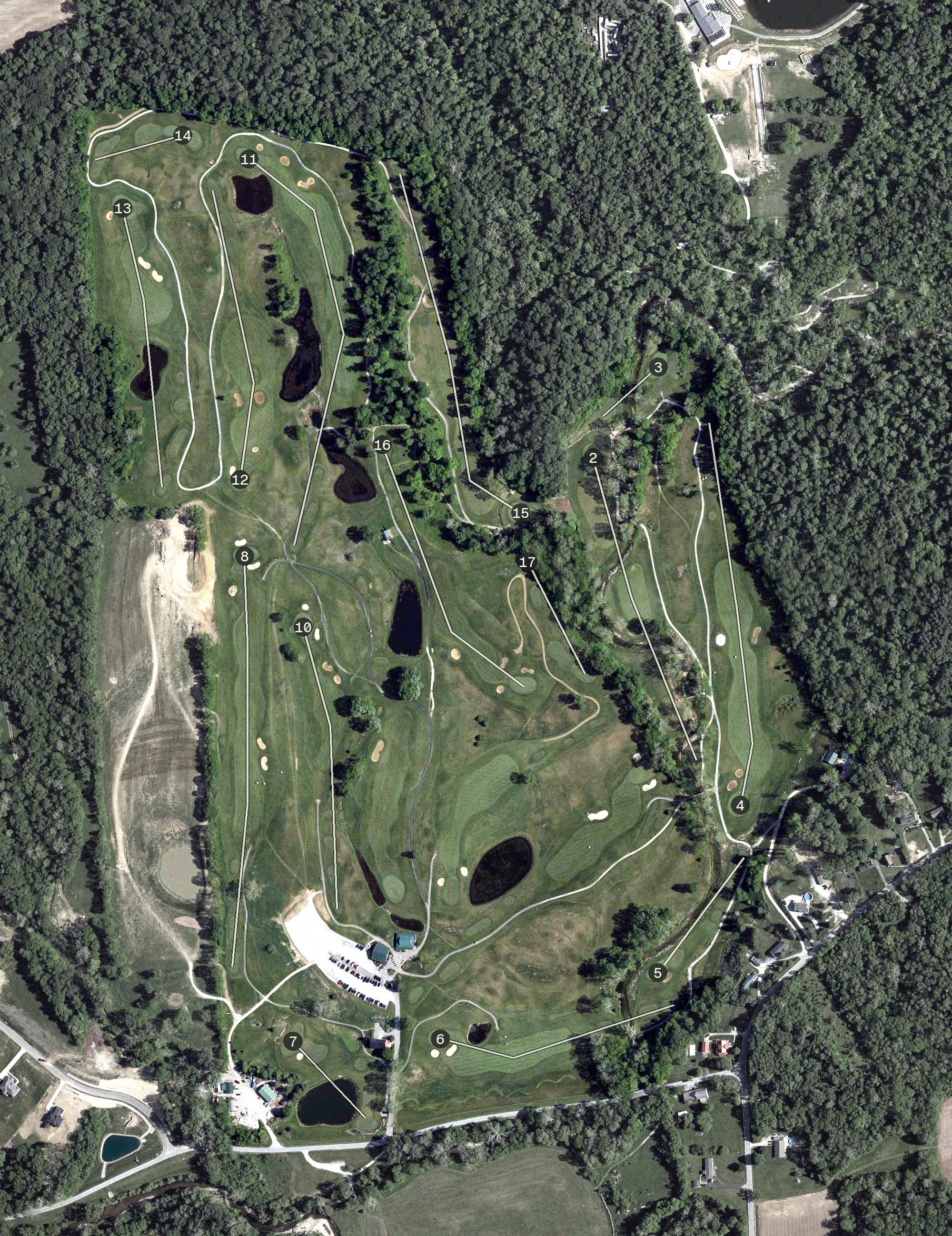 Aerial view of Majestic Springs Golf Club, OH