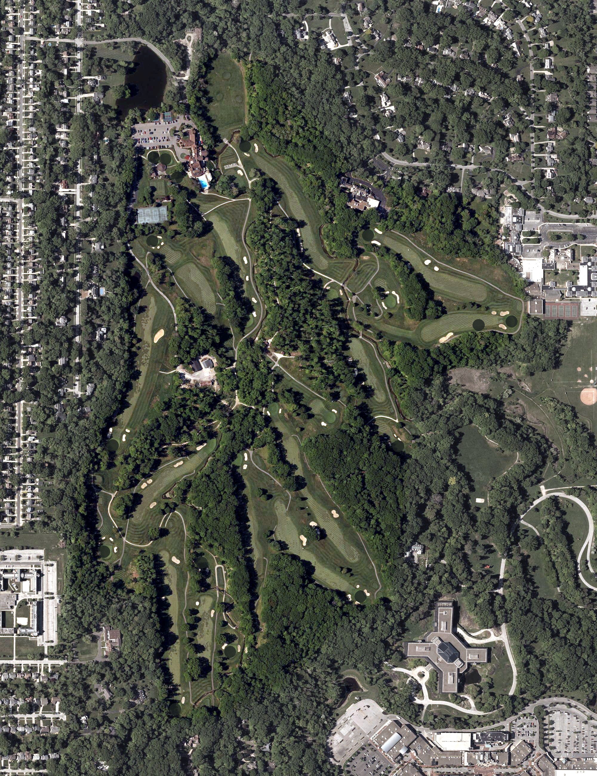 Aerial view of Mayfield Sand Ridge Club, OH