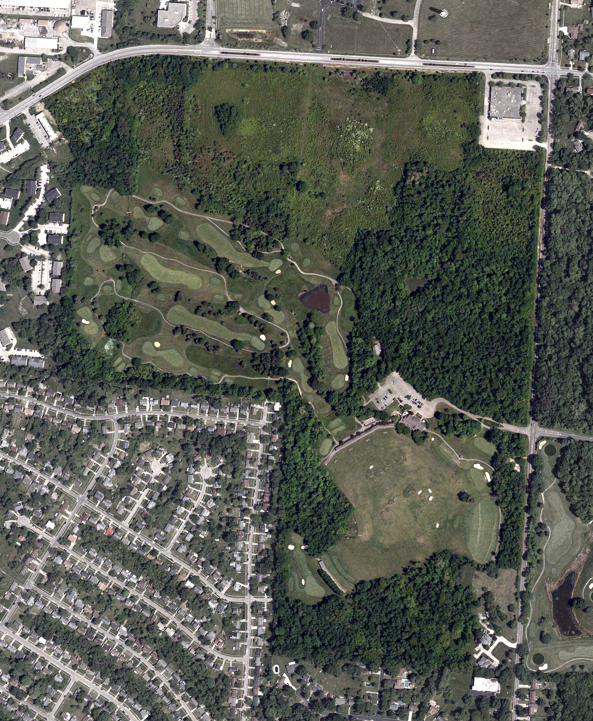Aerial view of Meadow Links & Golf Academy, OH