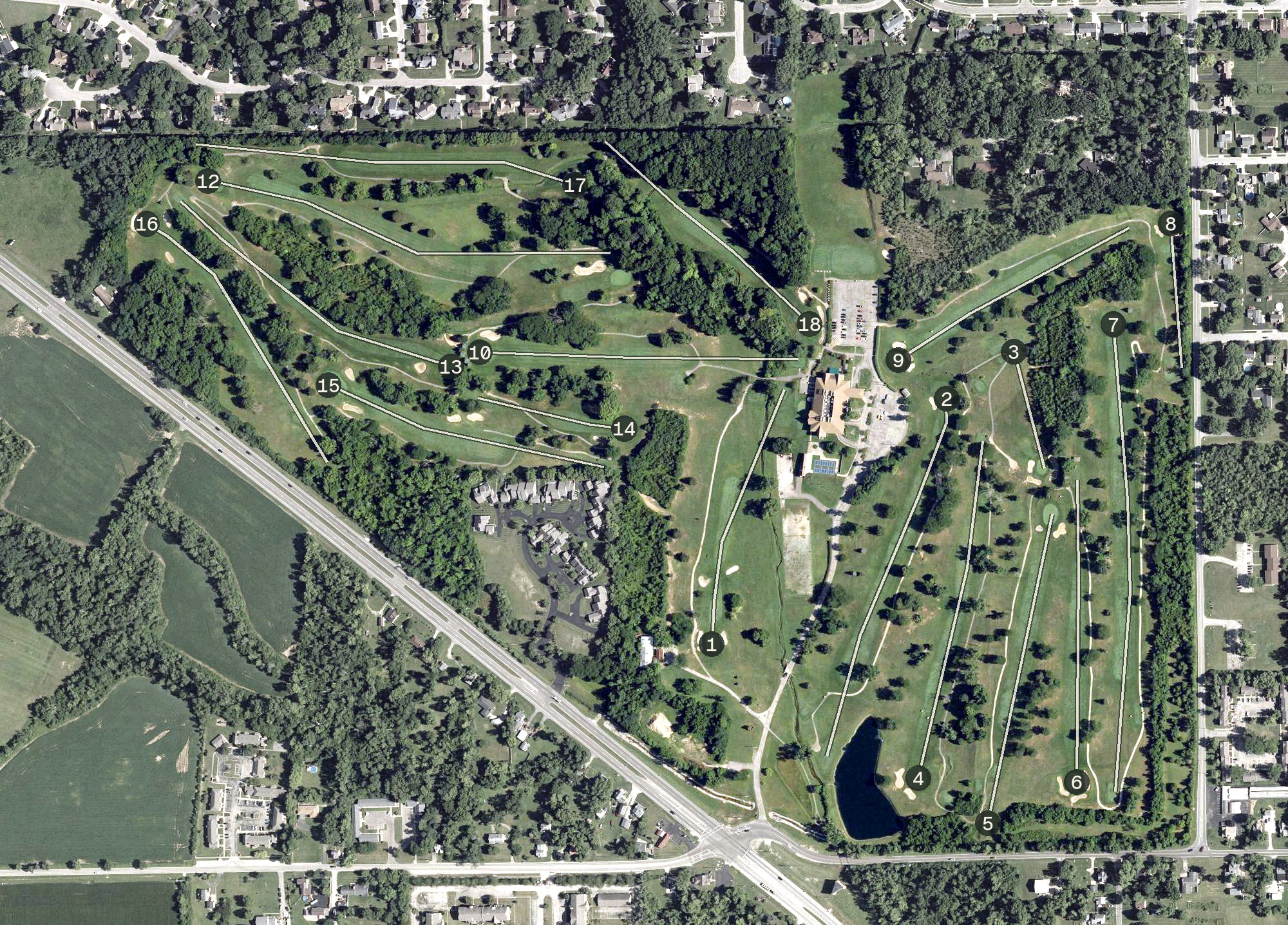 Aerial view of Meadowbrook at Clayton, OH