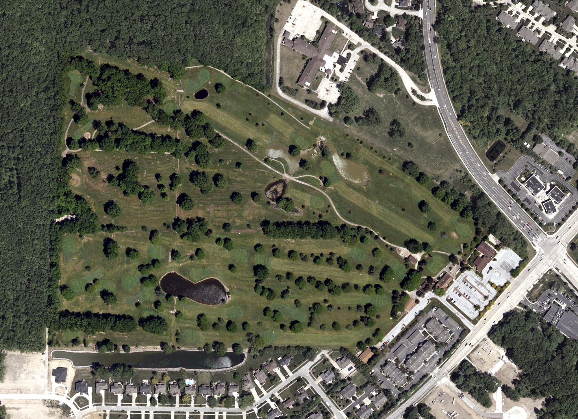 Aerial view of Meadowood Golf Course, OH