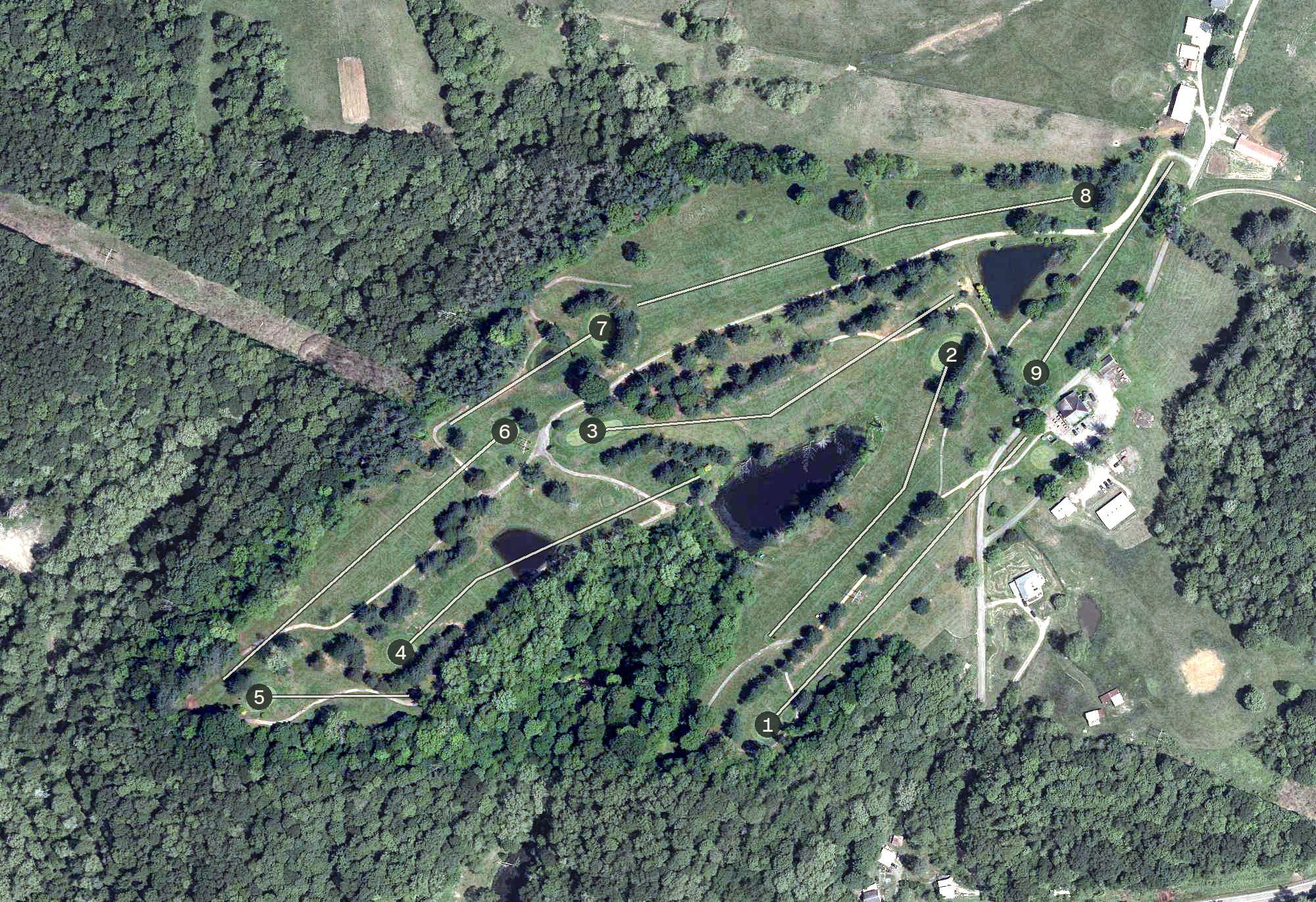 Aerial view of Meigs Golf Course, OH