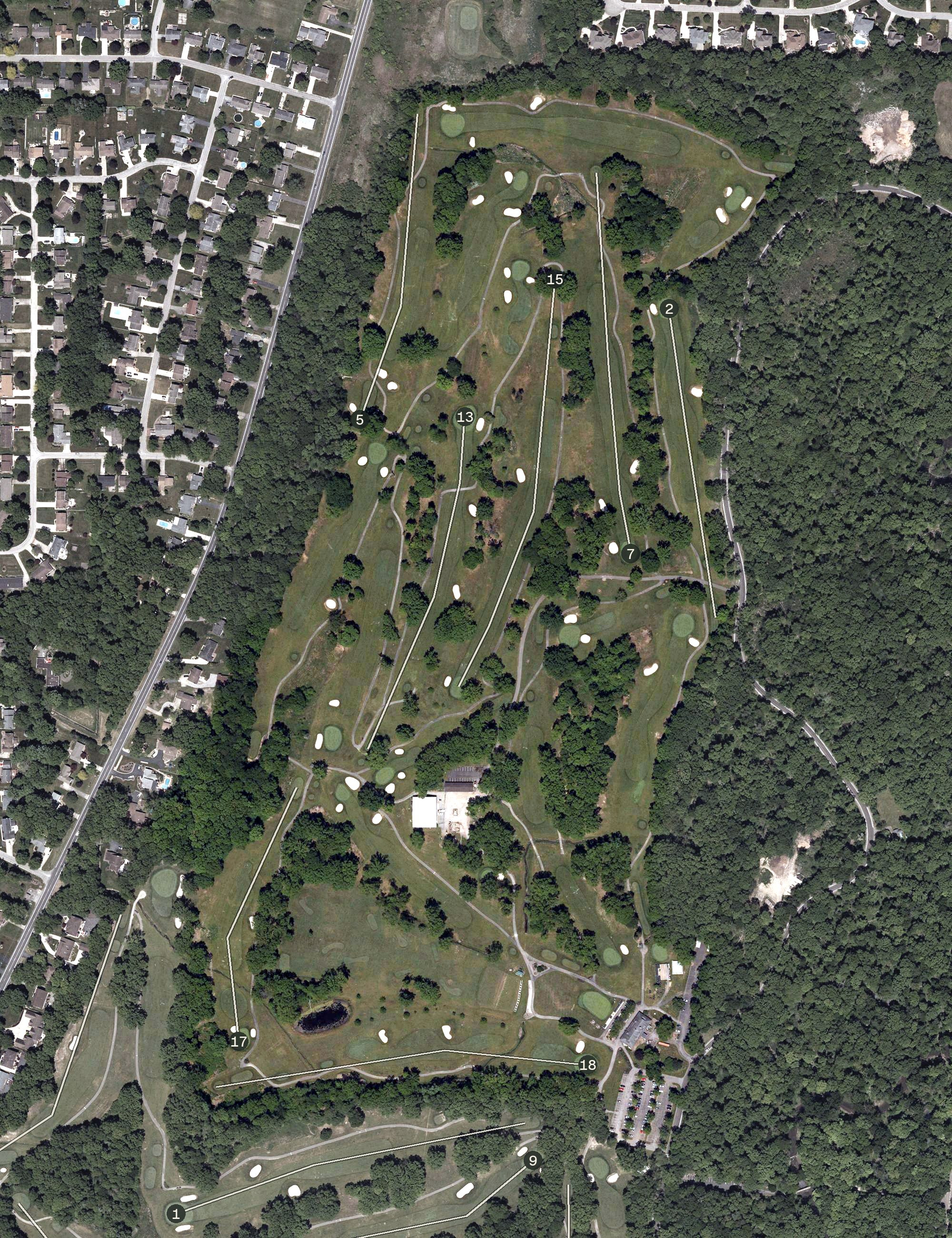Aerial view of Mill Creek Golf Course (North), OH