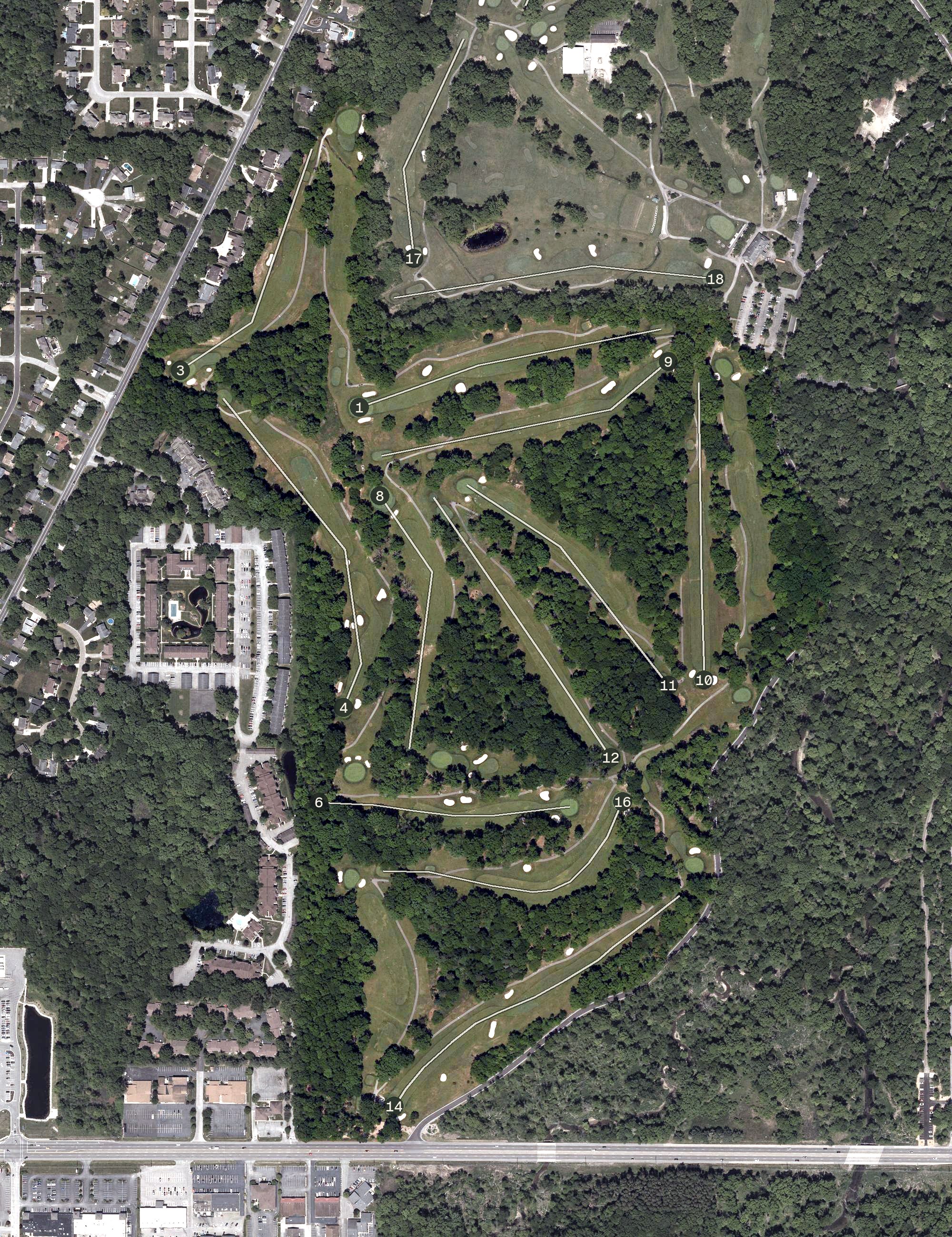 Aerial view of Mill Creek Golf Course (South), OH