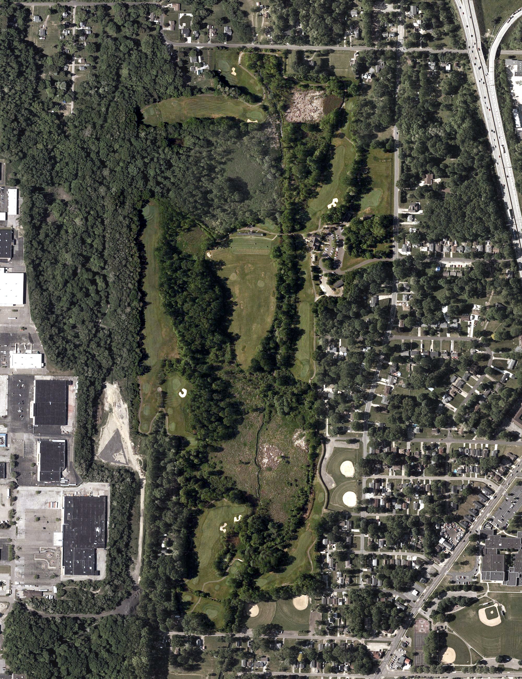 Aerial view of Mud Run Golf Course, OH