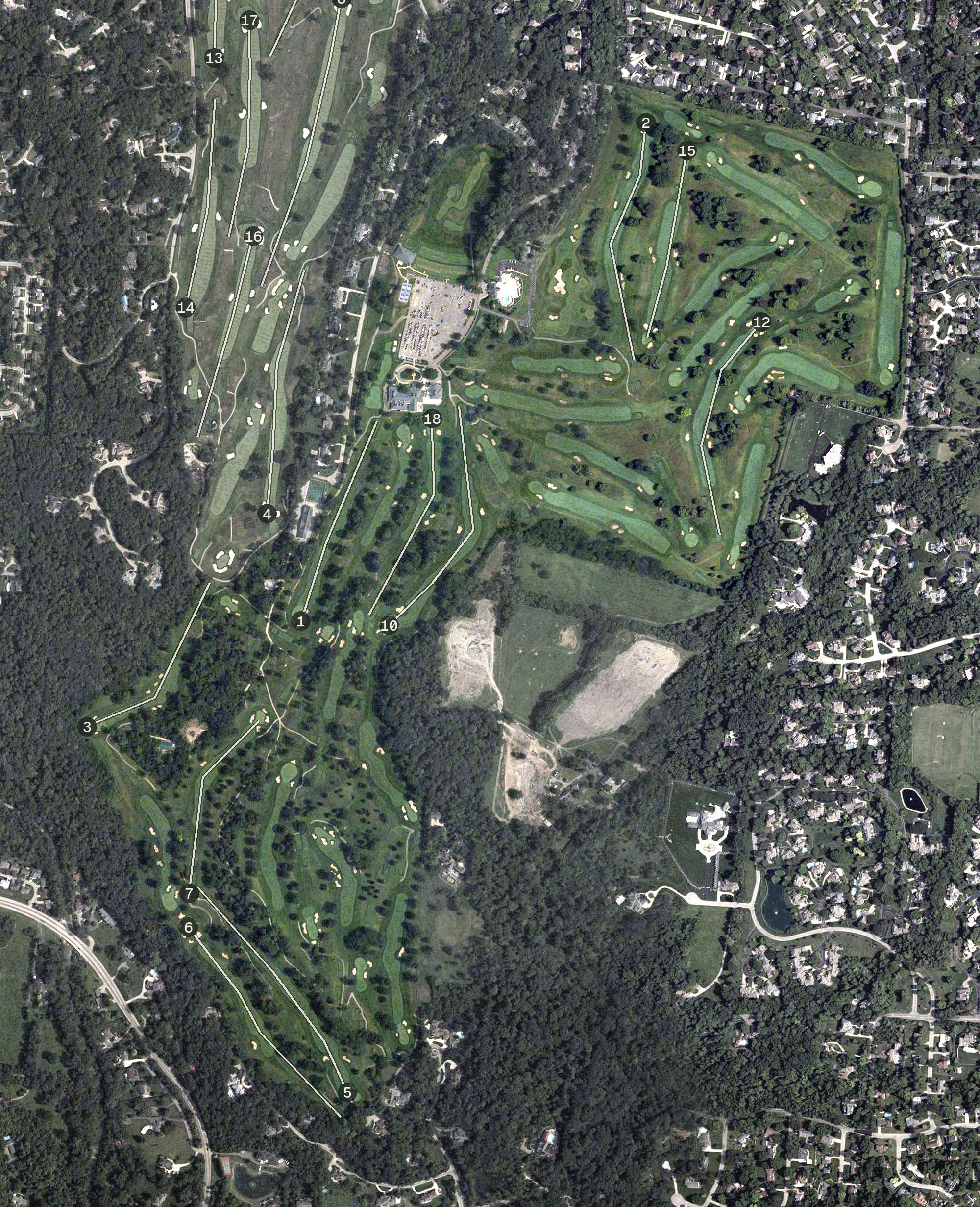Aerial view of NCR Country Club, OH
