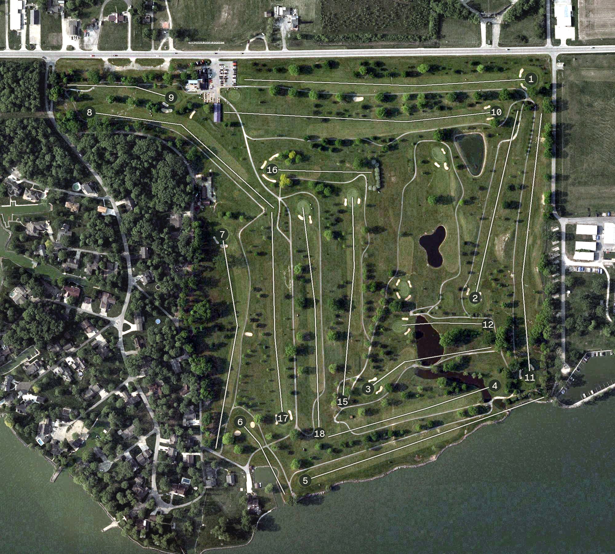 Aerial view of Northmoor Golf Course, OH