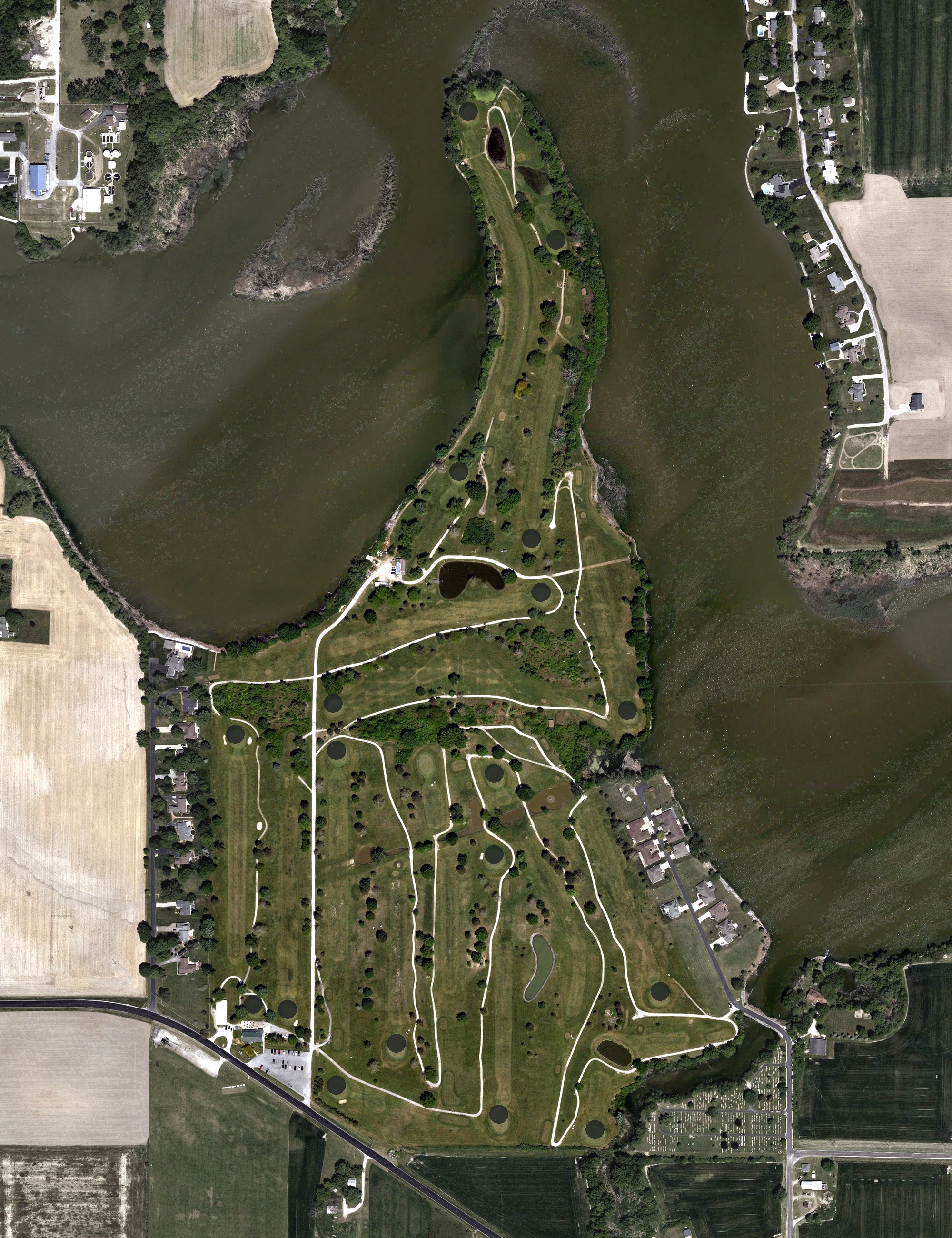 Aerial view of Oak Harbor Golf Club, OH