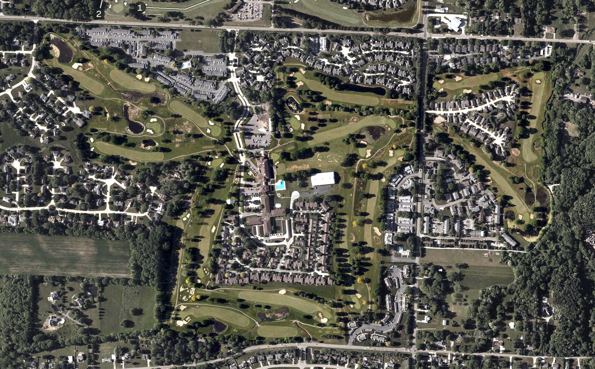 Aerial view of Ohio Prestwick Country Club, OH