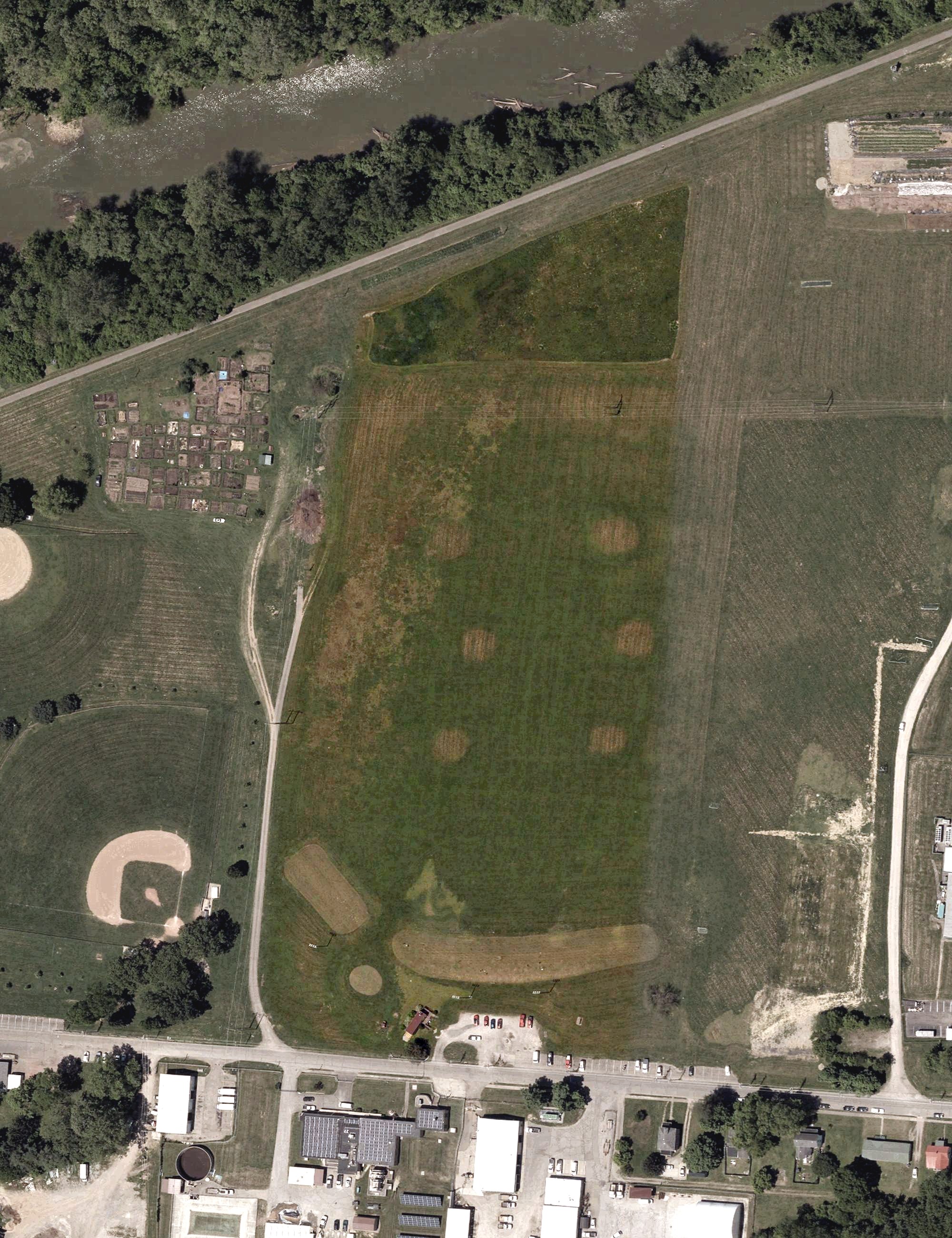 Aerial view of Ohio University Driving Range, OH