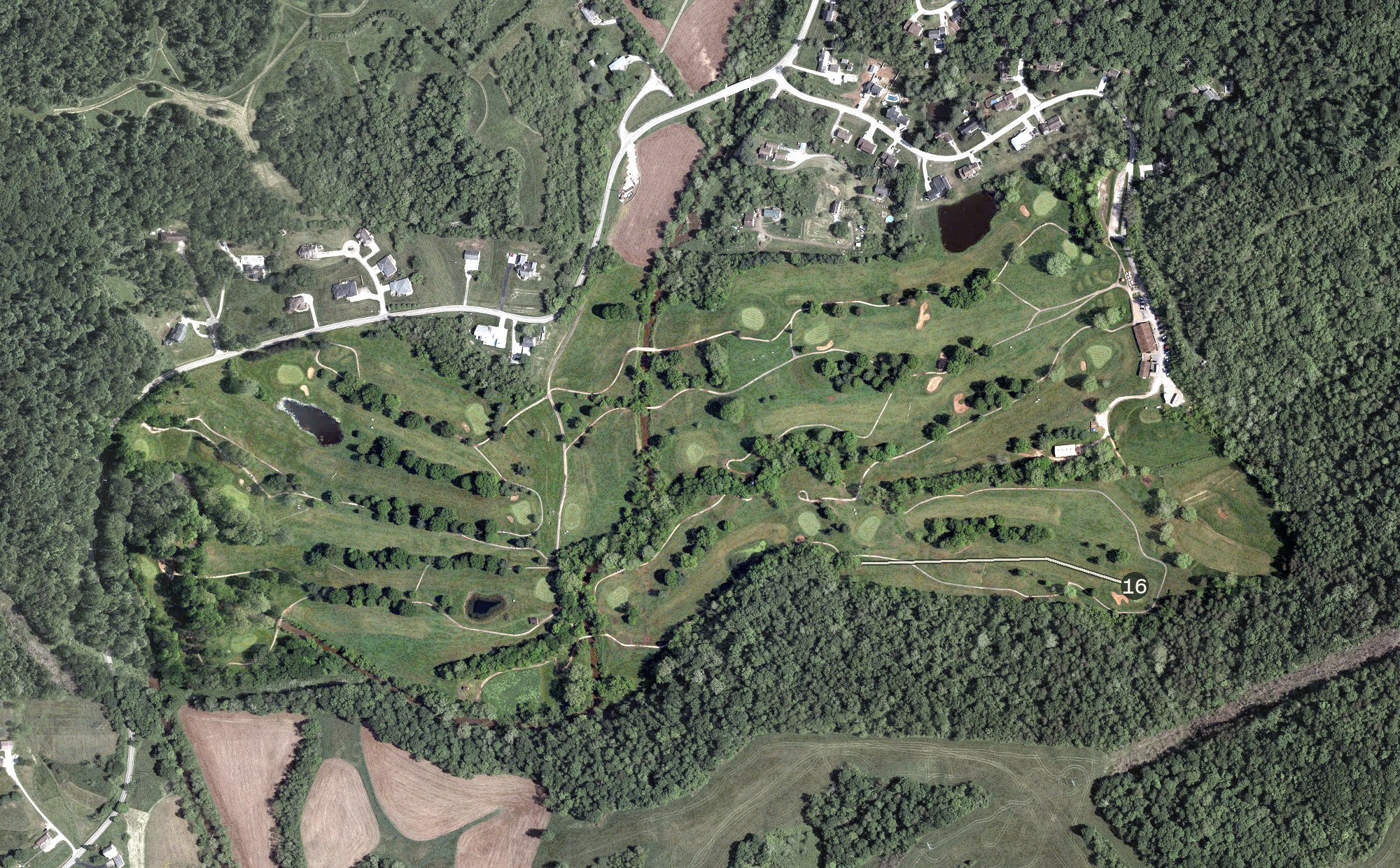Aerial view of Oxbow Golf Course, OH