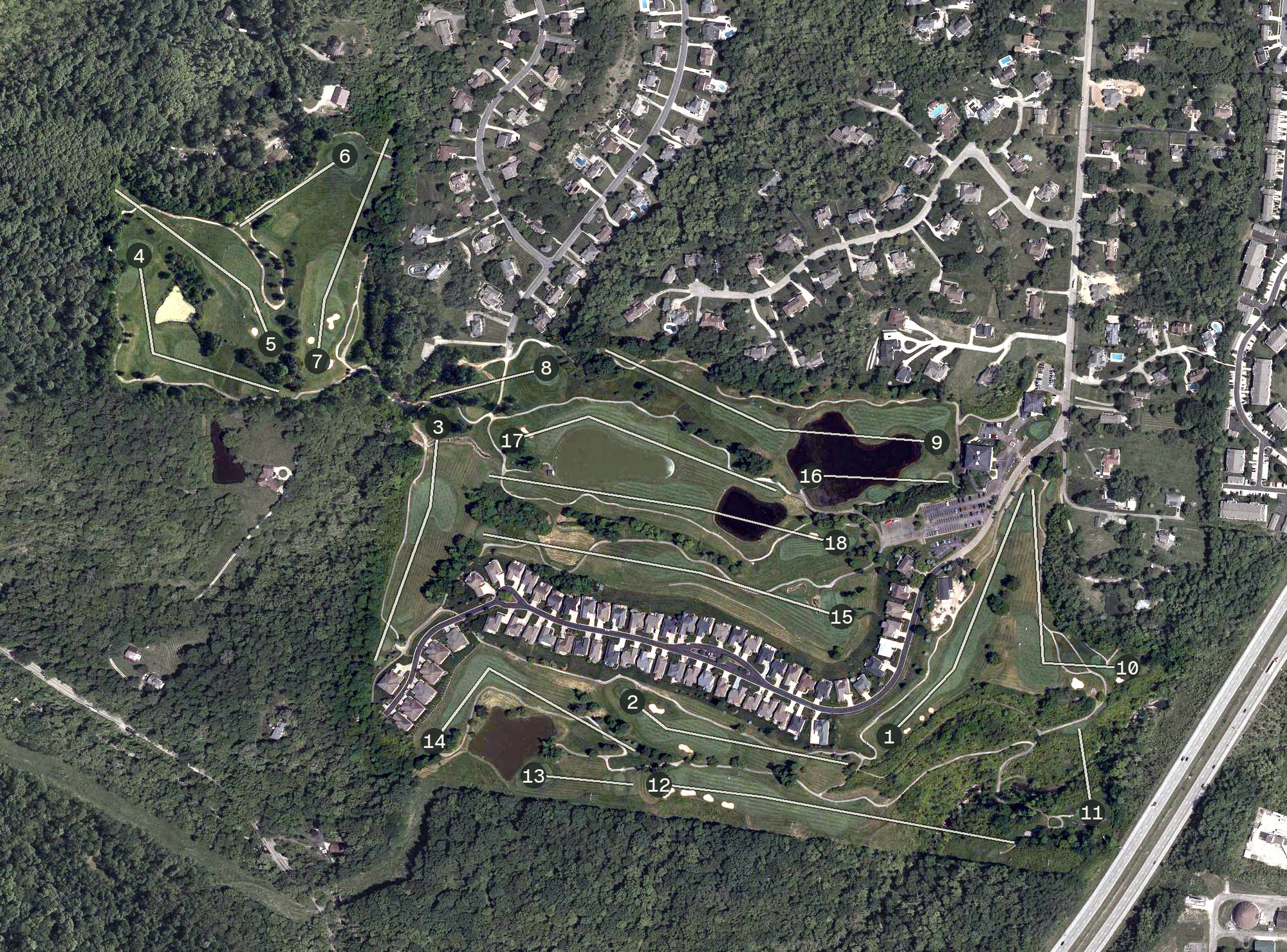 Aerial view of Pebble Creek, OH