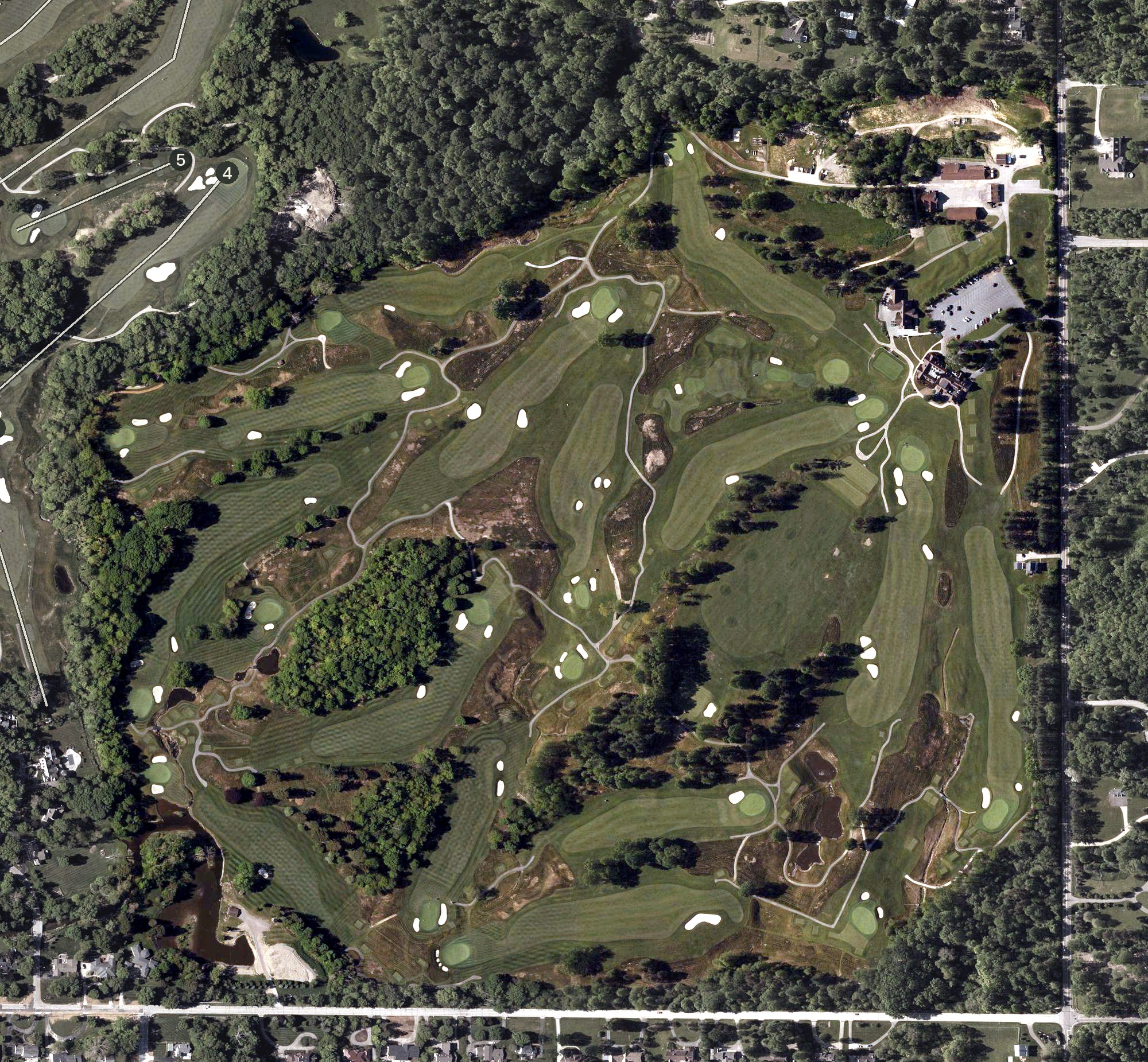 Aerial view of Pepper Pike Club, OH