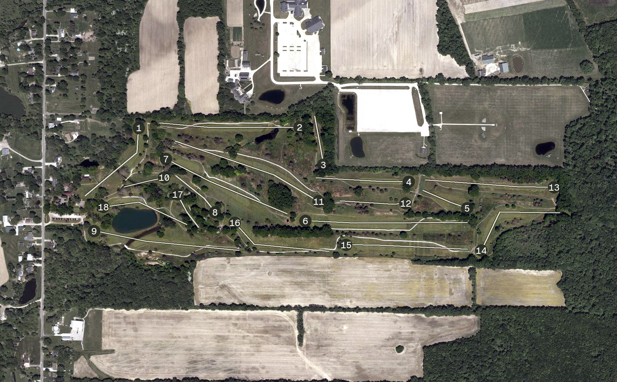 Aerial view of Pine Brook Golf Links, OH