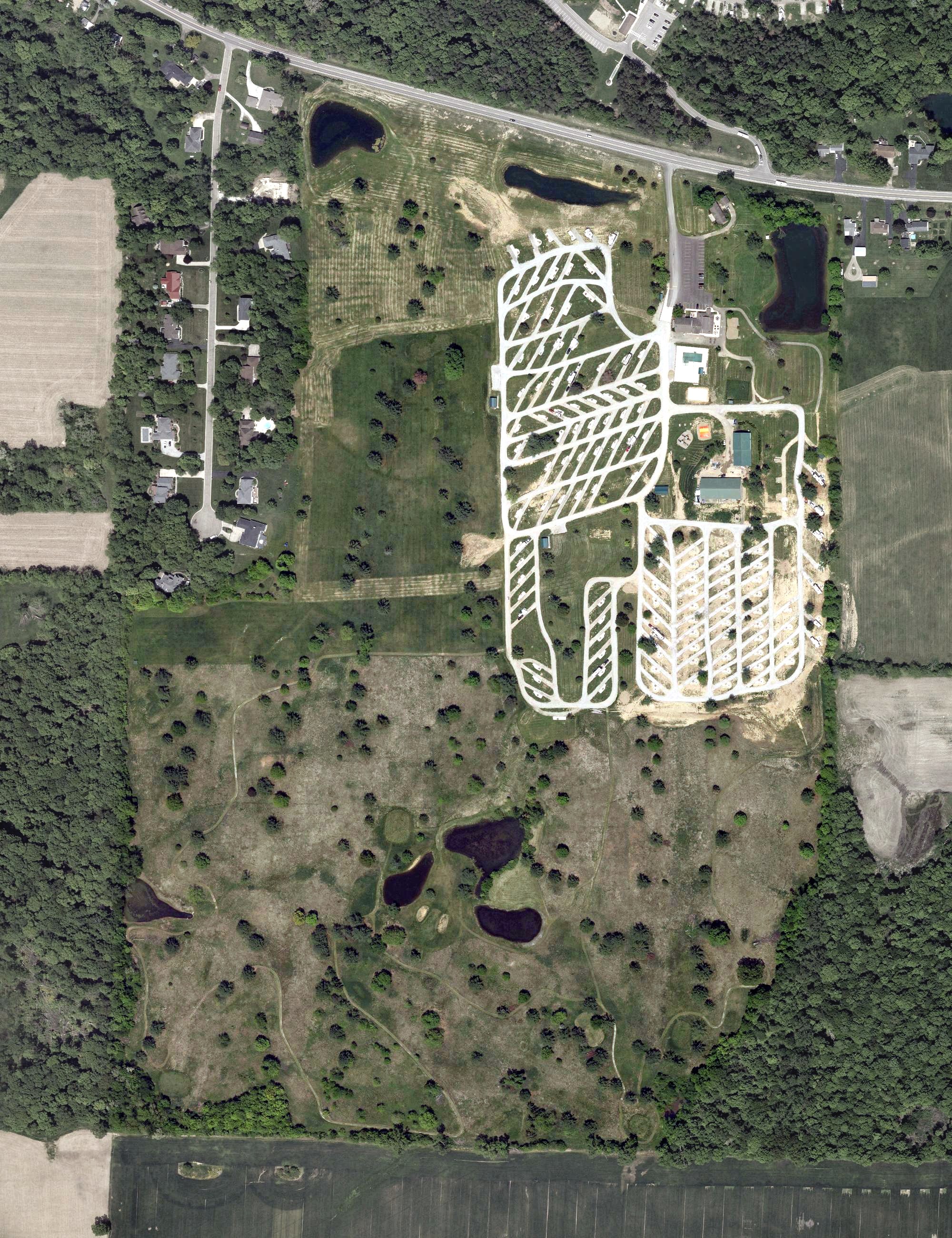 Aerial view of Pine Lakes Golf Club, OH