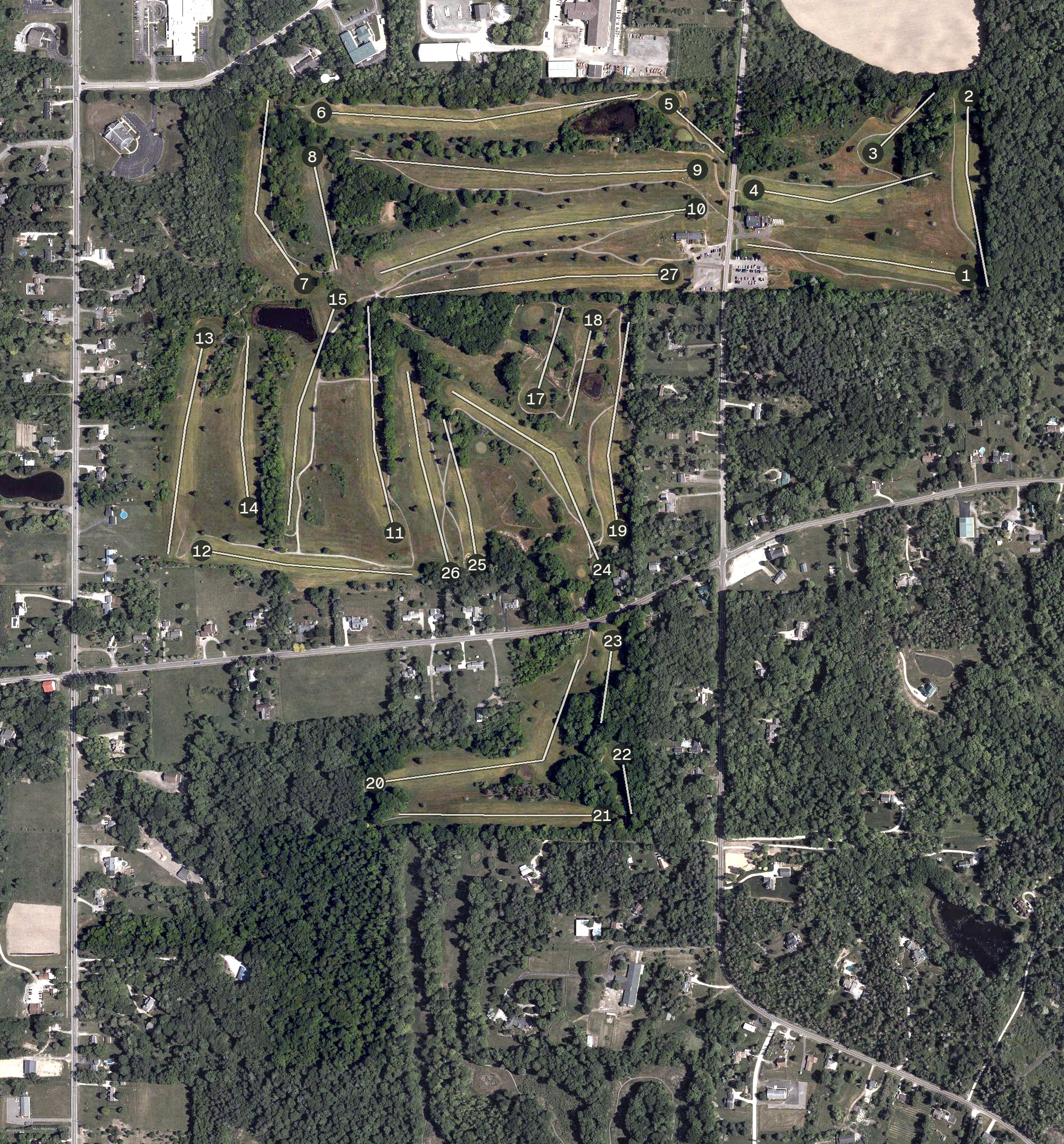 Aerial view of Pleasant Hill Golf Course, OH