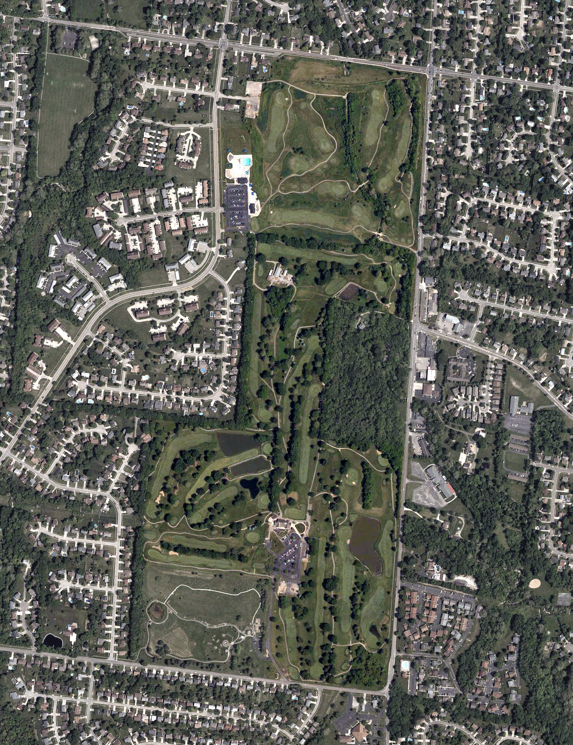 Aerial view of Pleasant Run Recreation Center, OH