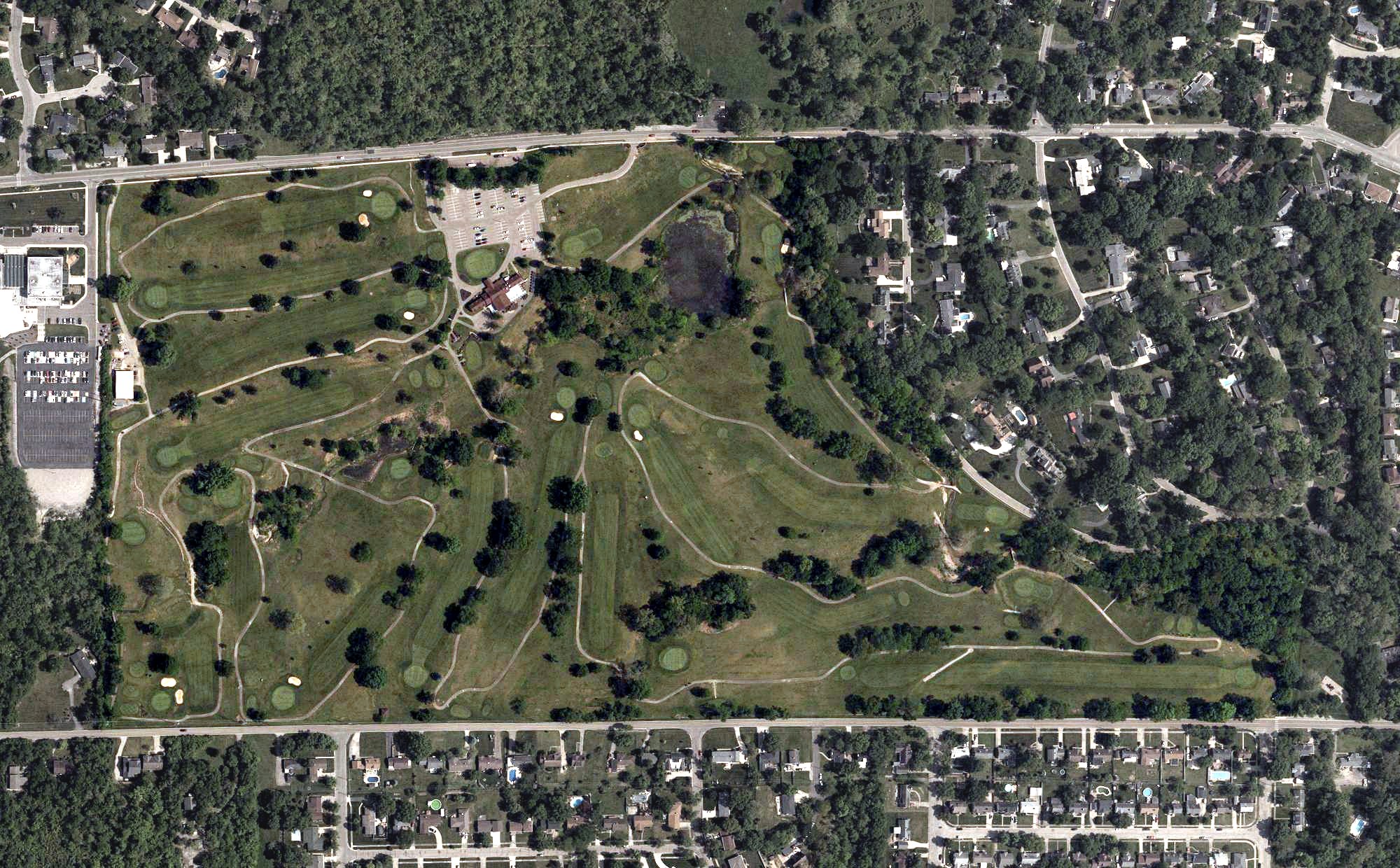 Aerial view of Potters Park Golf Course, OH