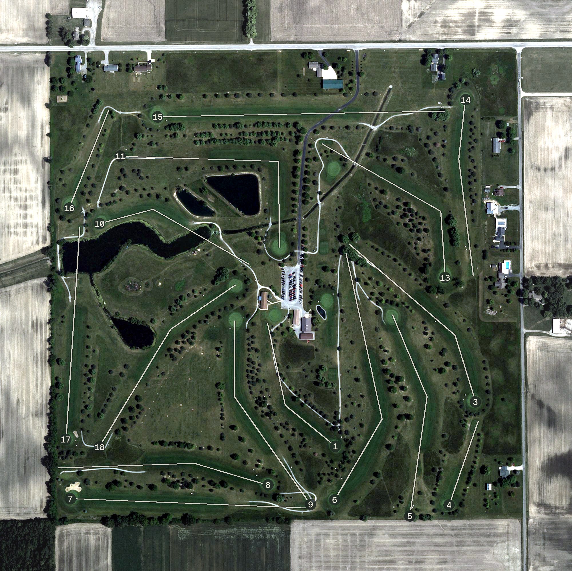 Aerial view of Prairie View Golf Club, OH