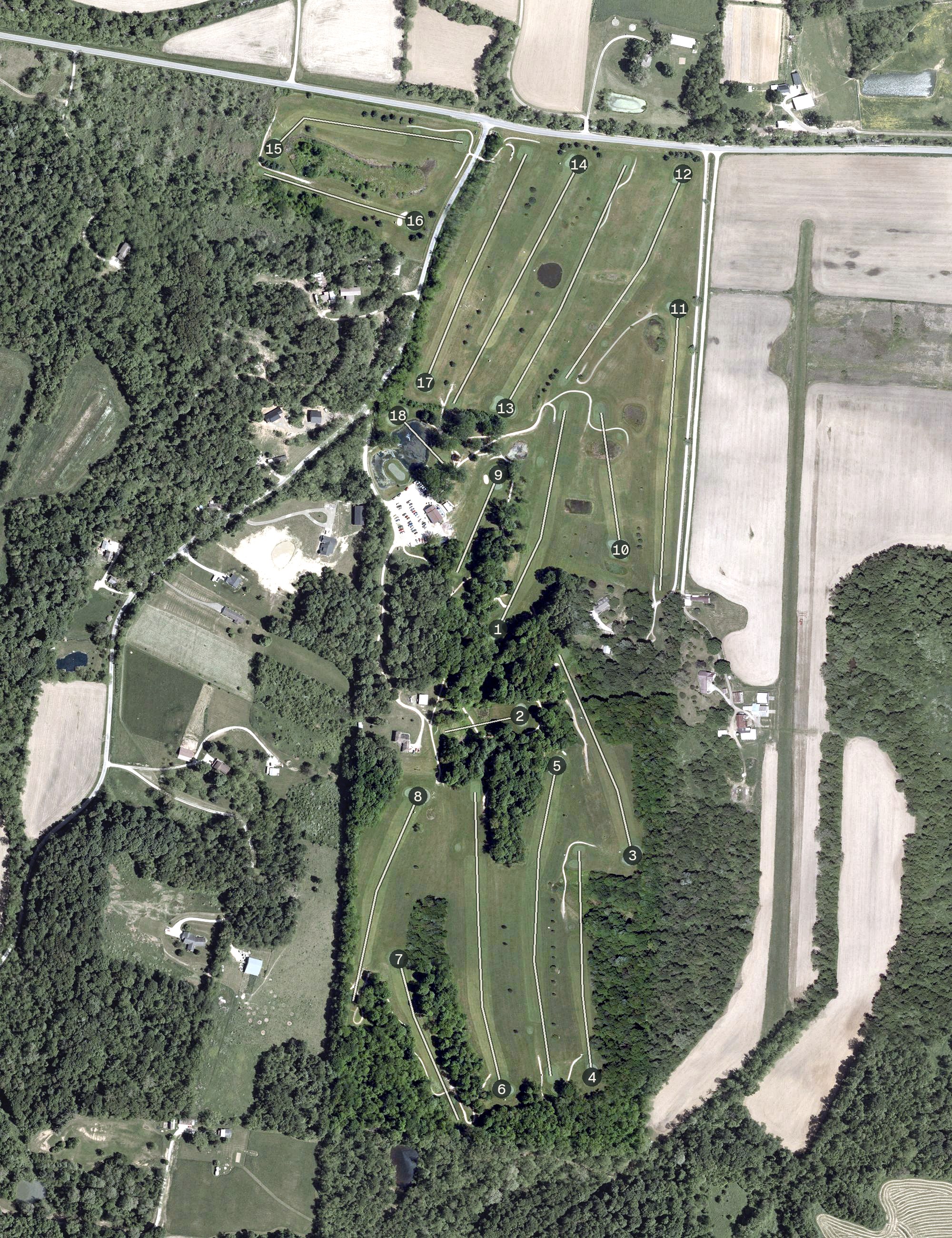 Aerial view of Pumpkin Vine Golf Course, OH