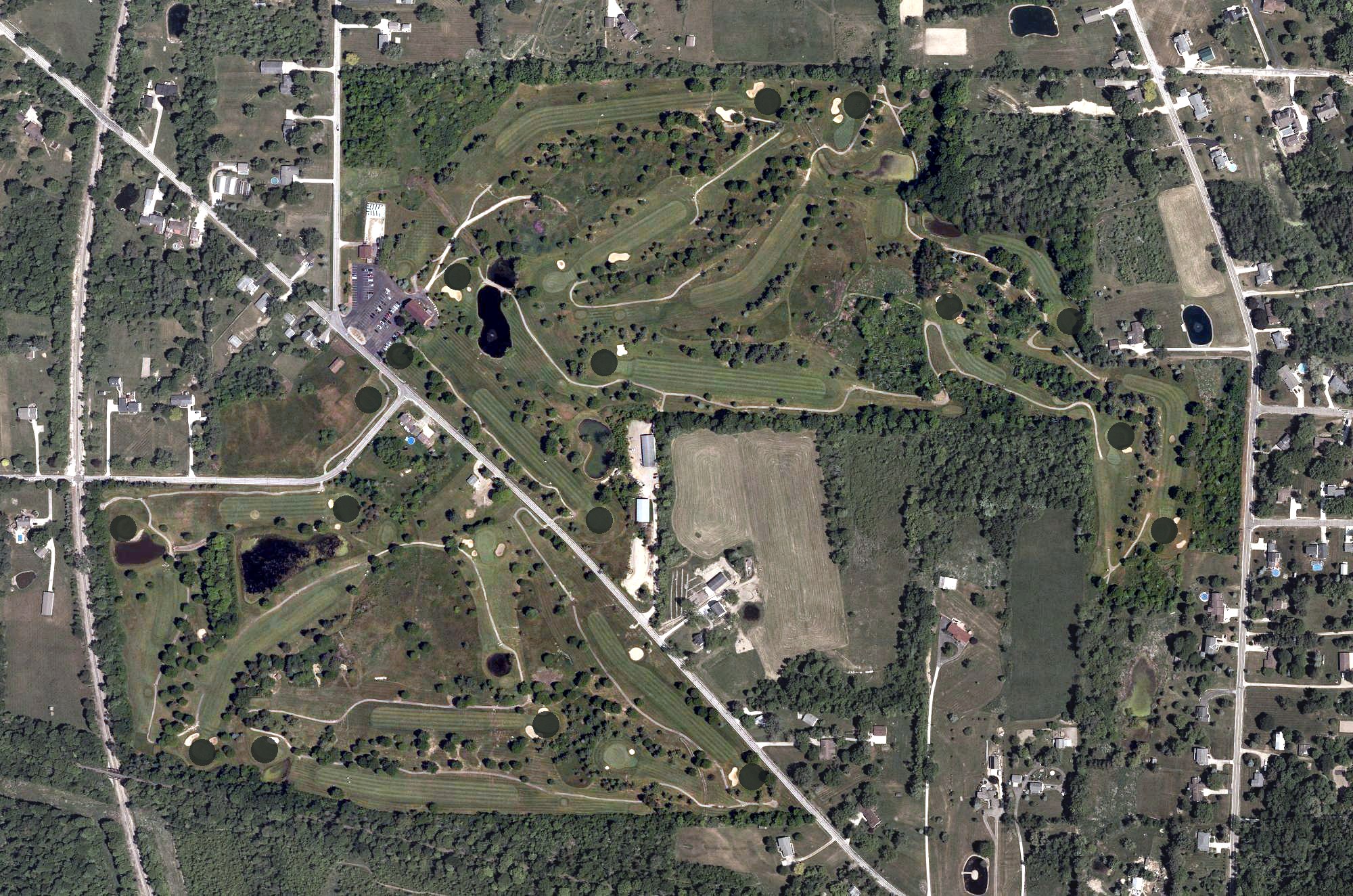 Aerial view of Raccoon Hill Golf Club, OH