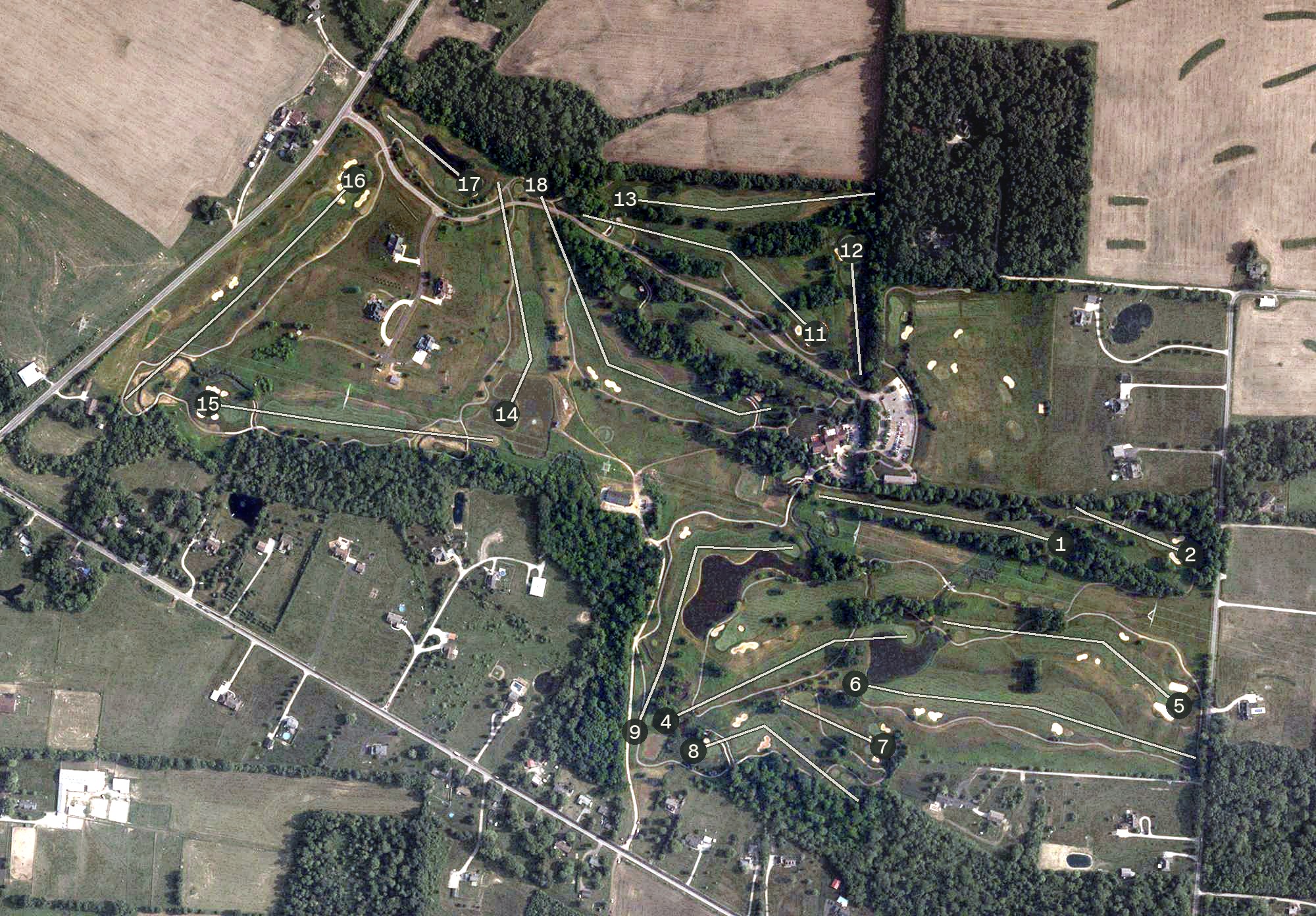 Aerial view of Rattlesnake Ridge Golf Club, OH