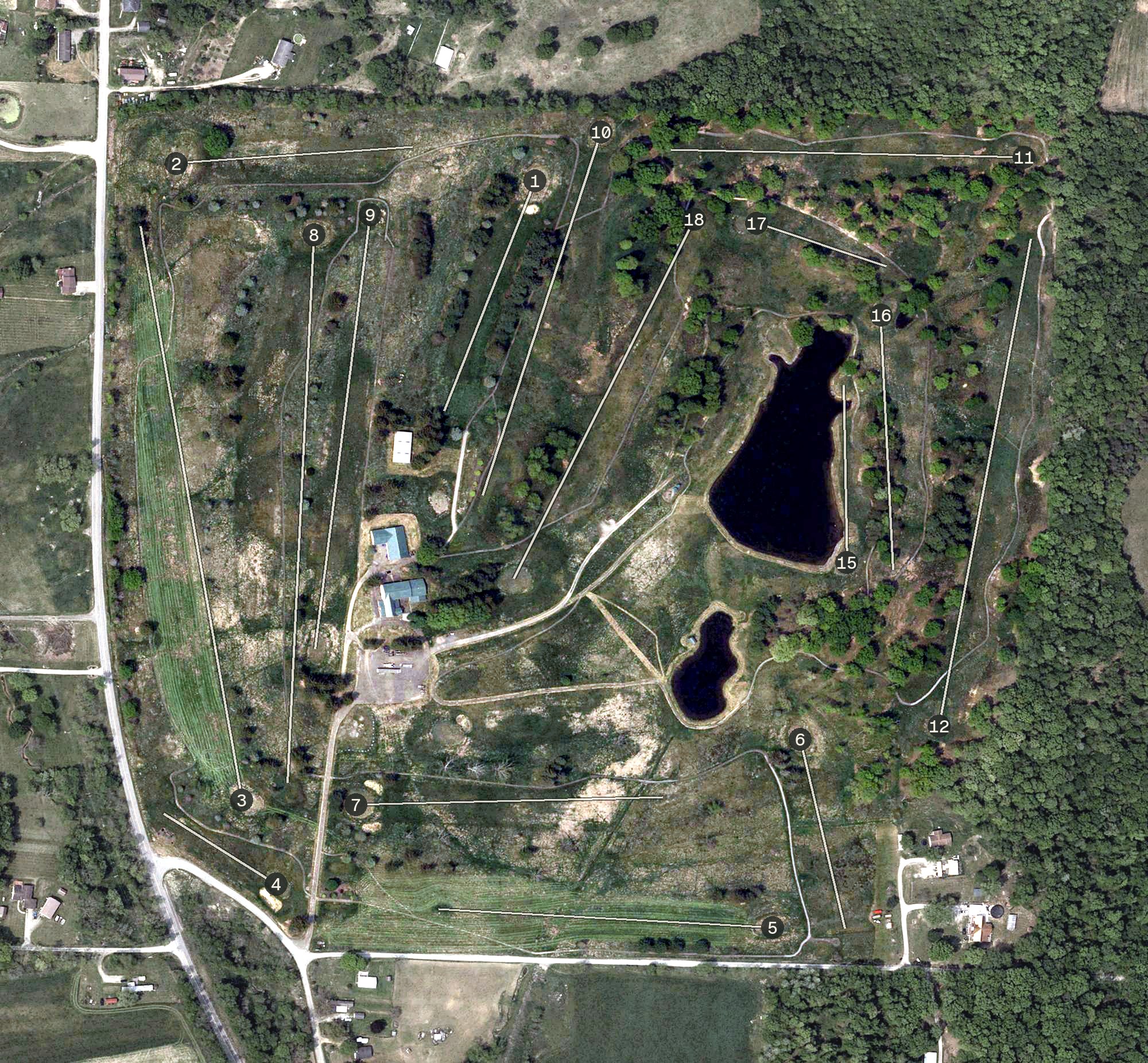 Aerial view of Red Oaks Golf Course, OH