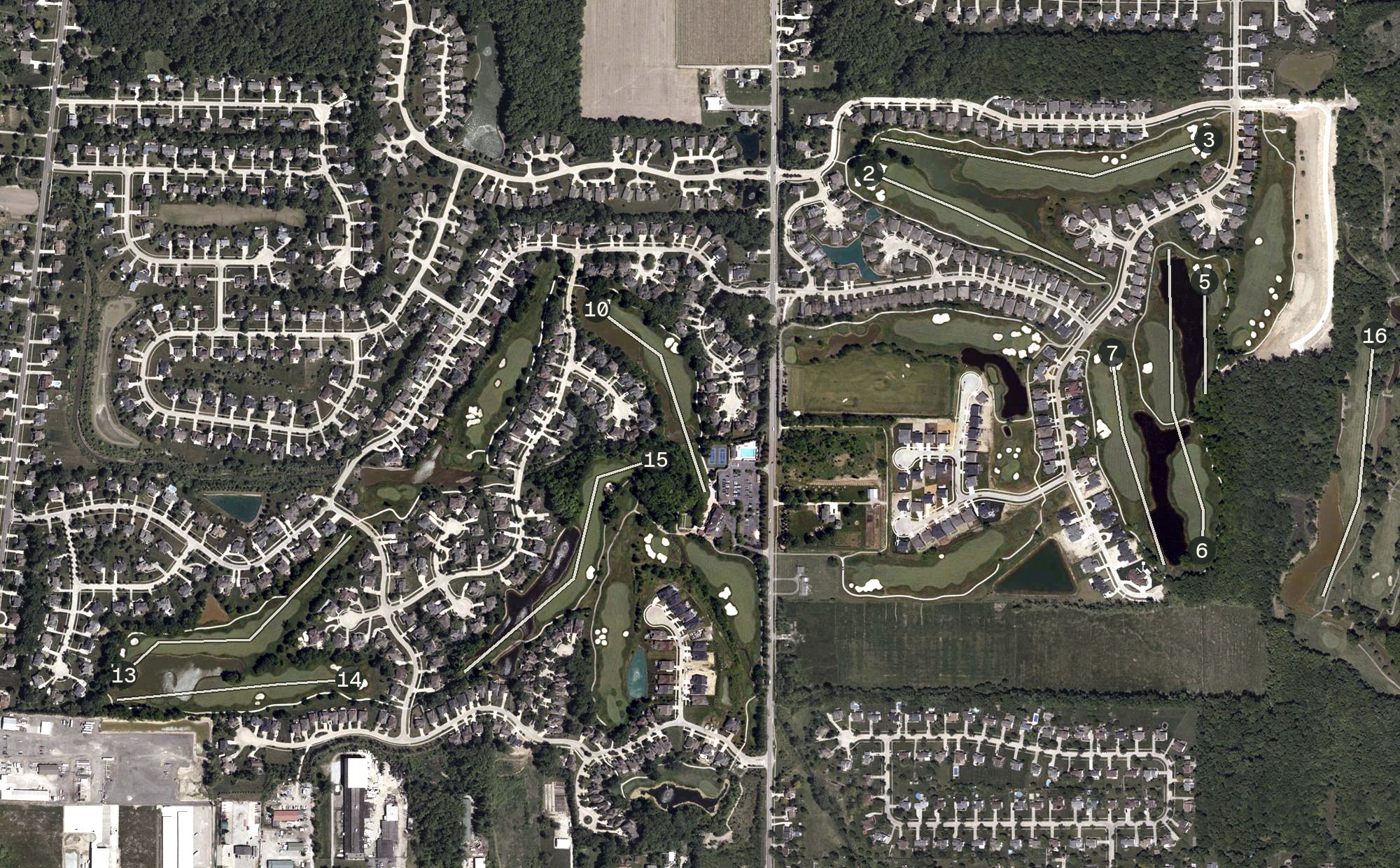 Aerial view of Red Tail Golf Club, OH