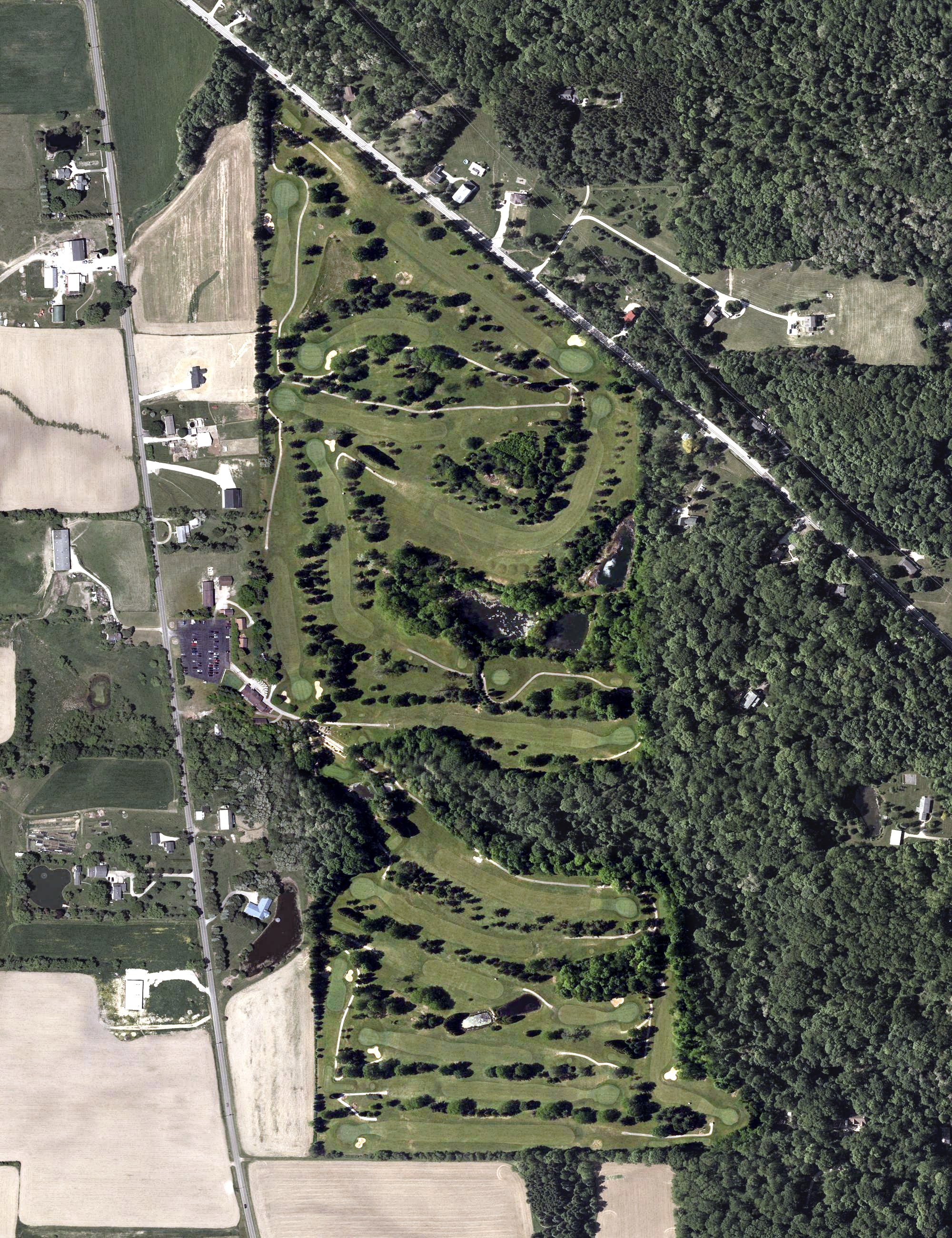 Aerial view of Ridge top golf course, OH